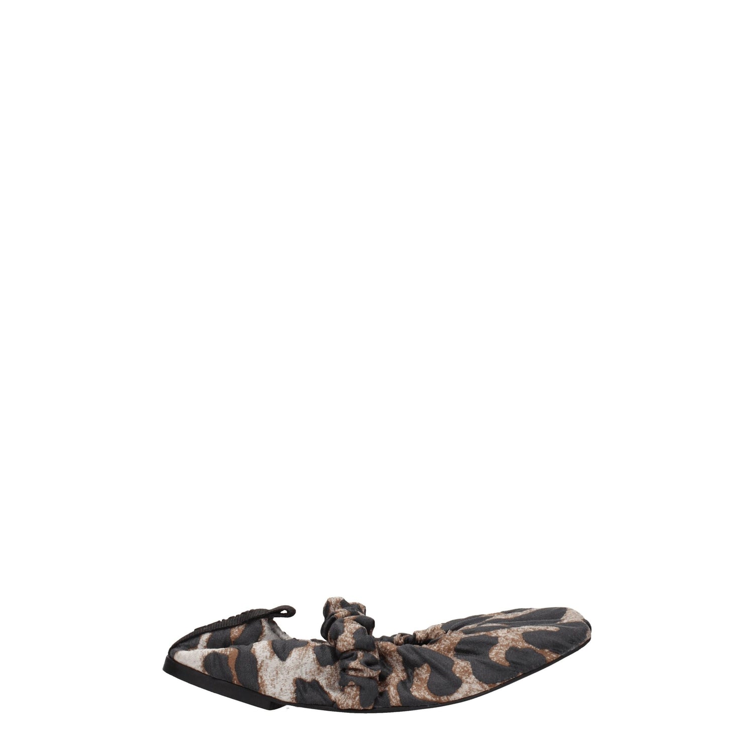 Beige Fabric Ballet Flats
