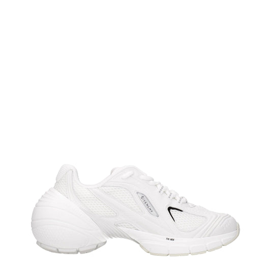 White Fabric Athletic Sneakers