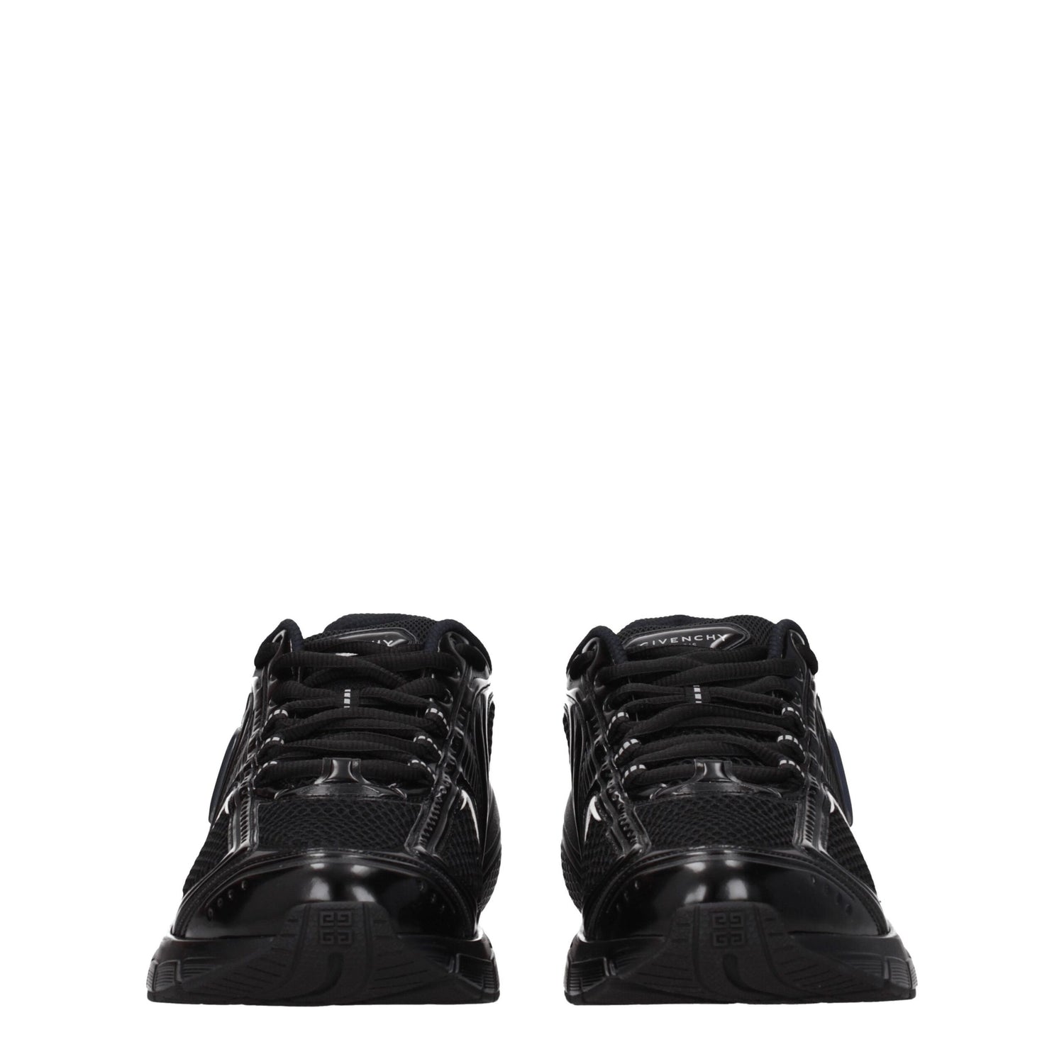 Black Fabric Athletic Sneakers