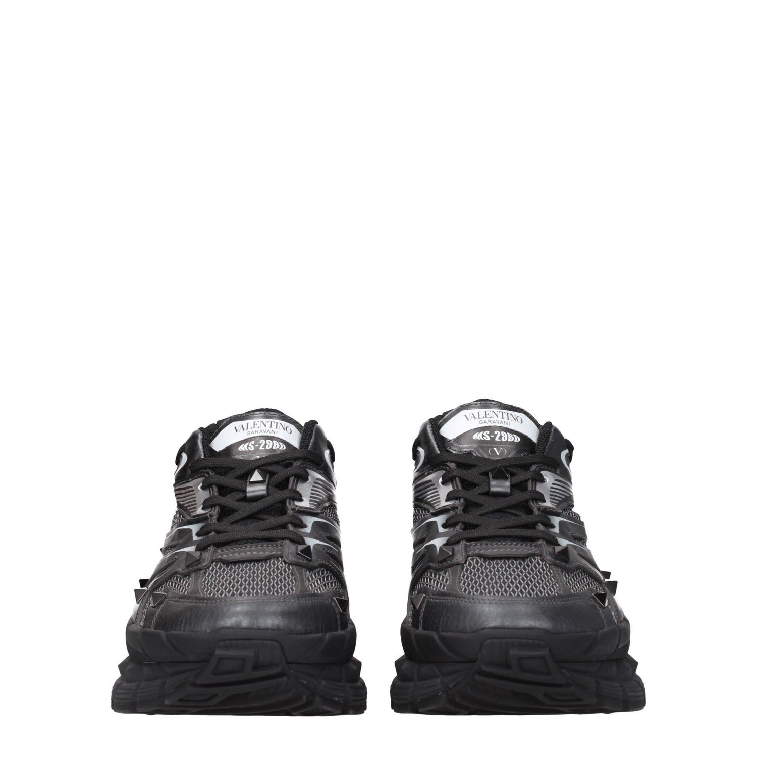 Black Fabric Athletic Sneakers