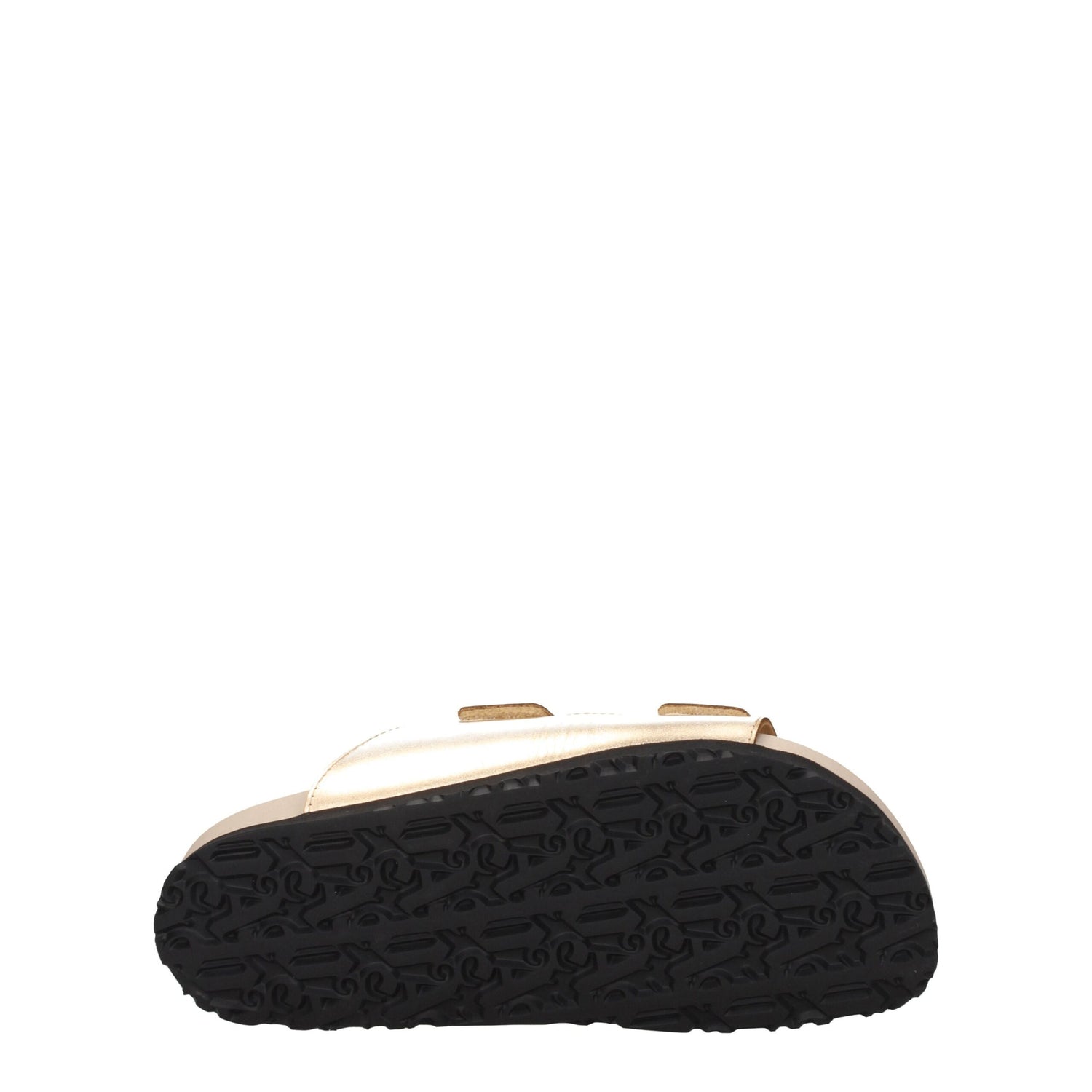 Gold Leather Slippers Sandals
