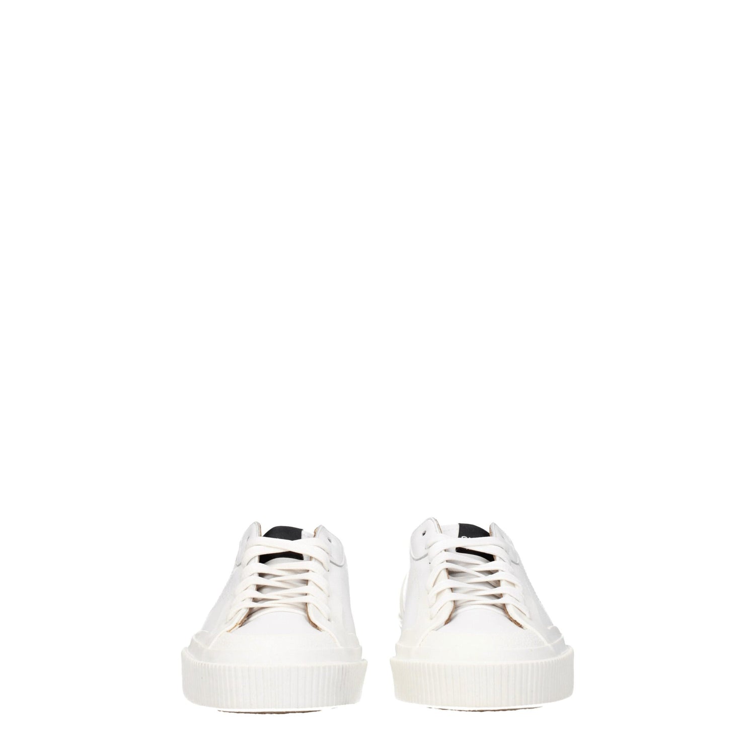 White Leather Low Tops