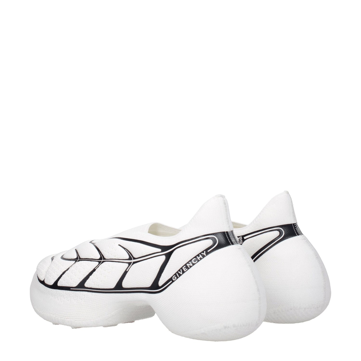 White Fabric Low Tops