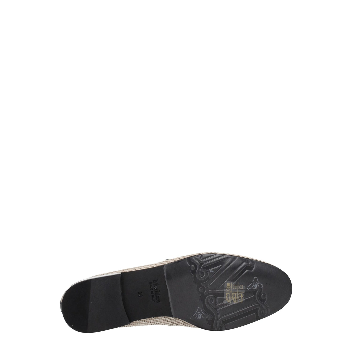 Beige Fabric Slip-On Loafers