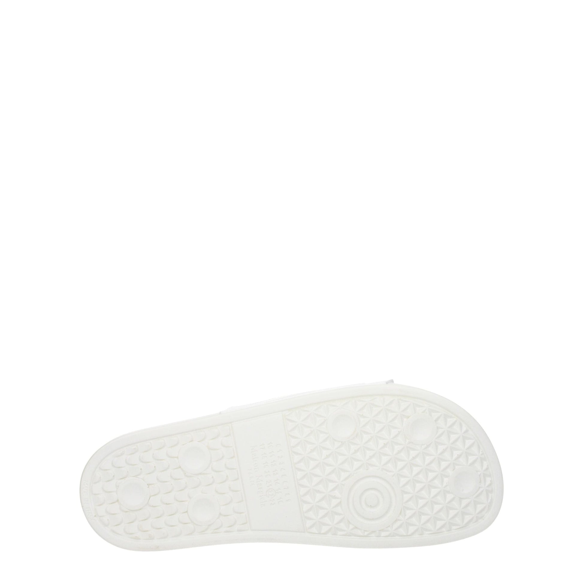 White Cotton Slippers Sandals