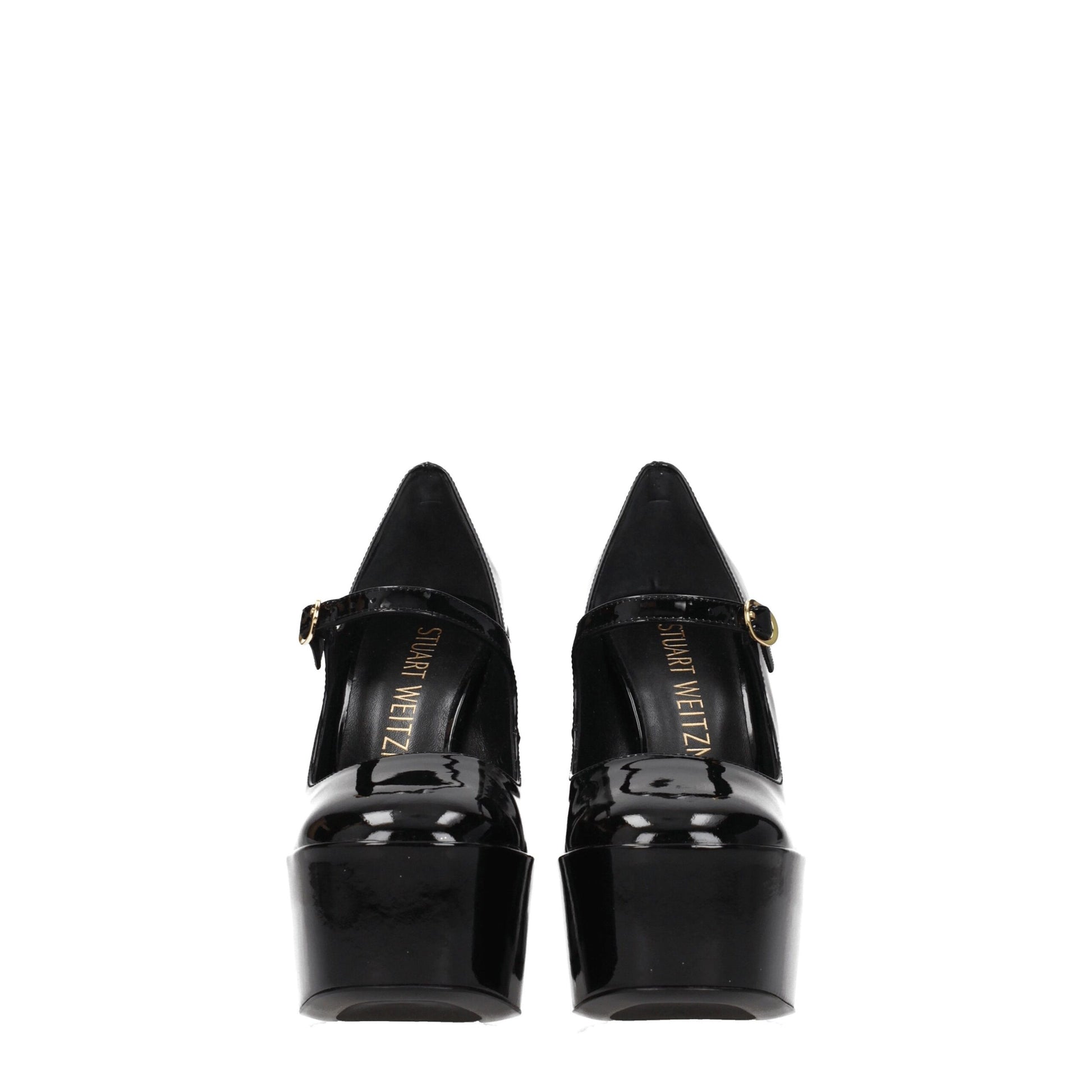 Black Leather Platforms Pumps