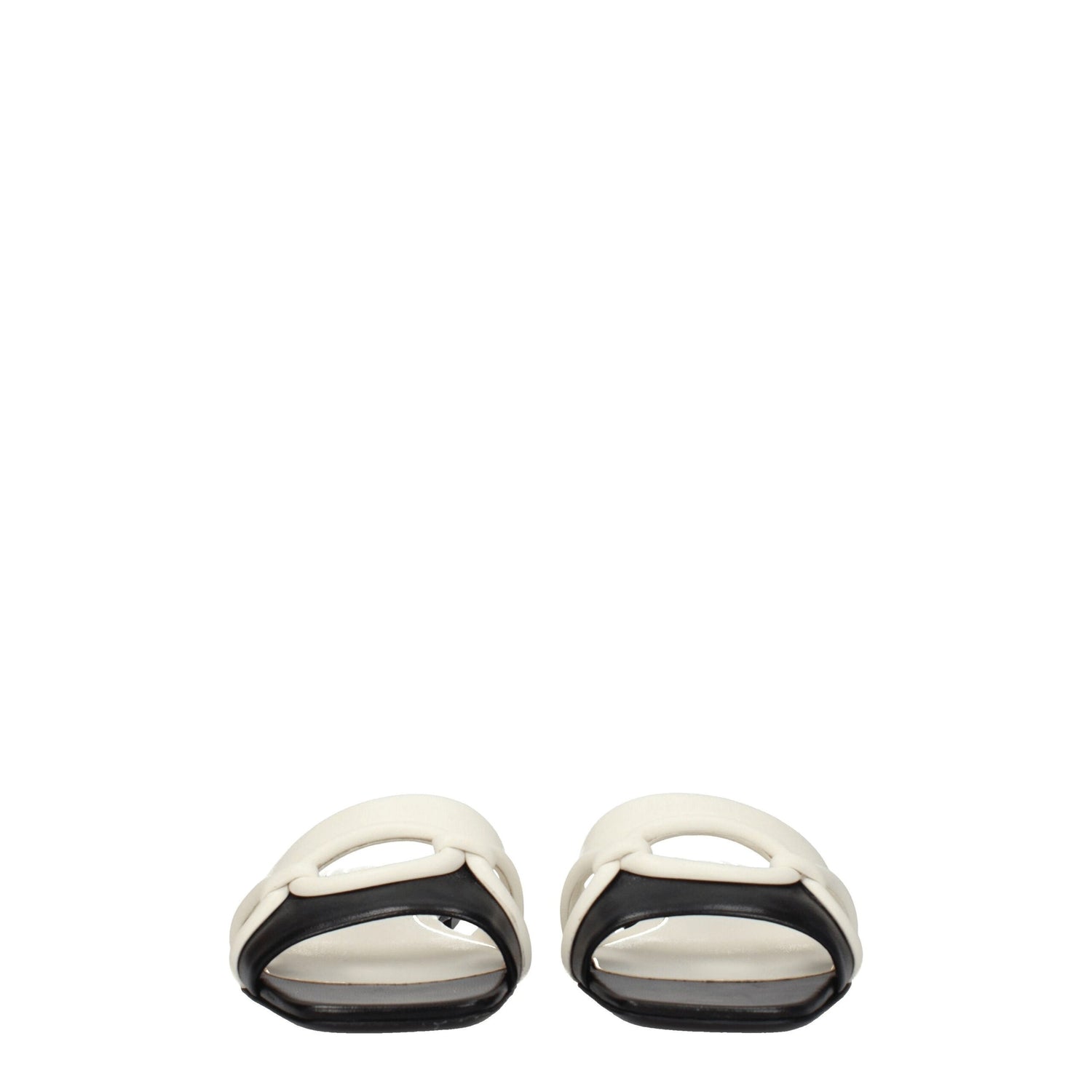 Black Leather Slippers Sandals