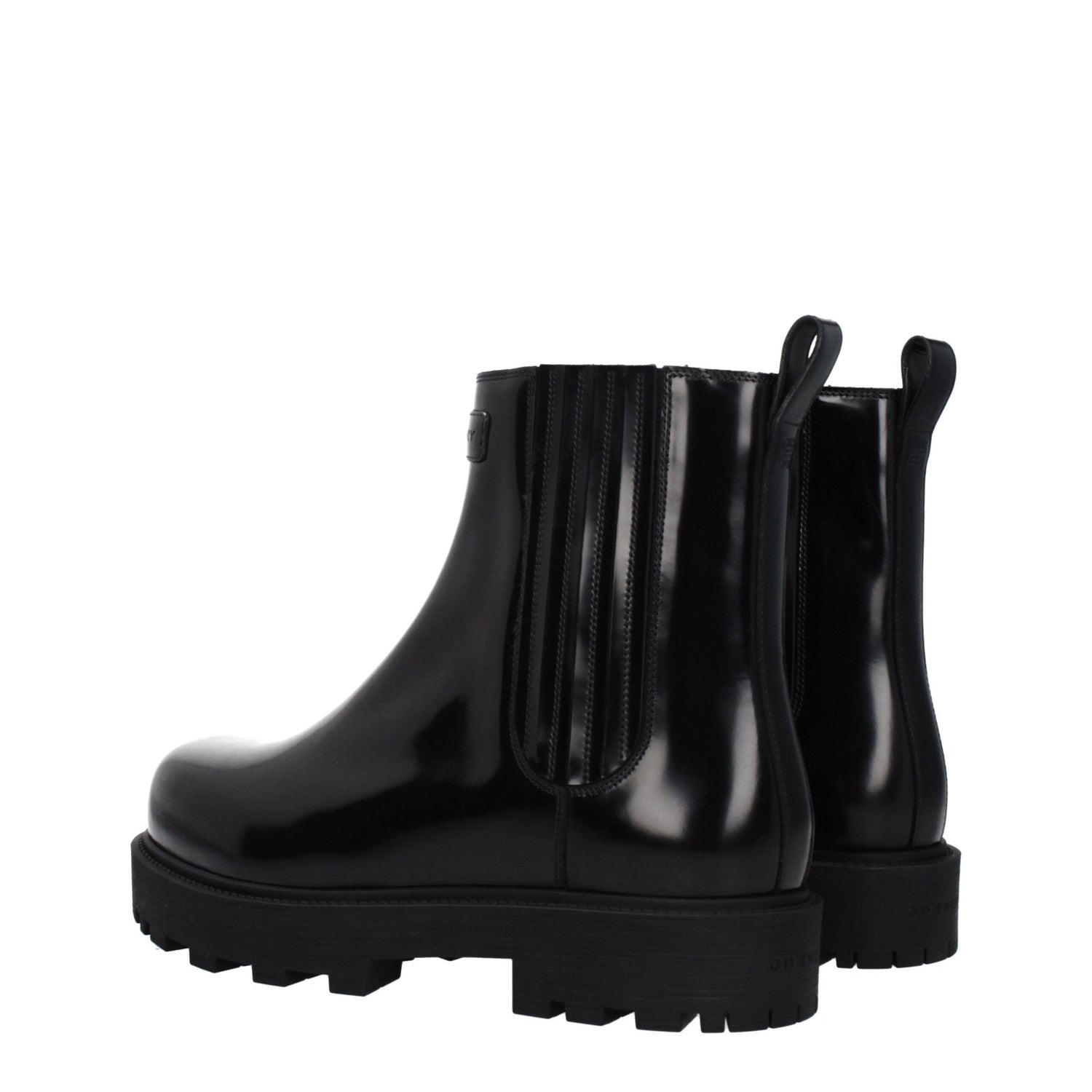 Black Leather Ankle Boots