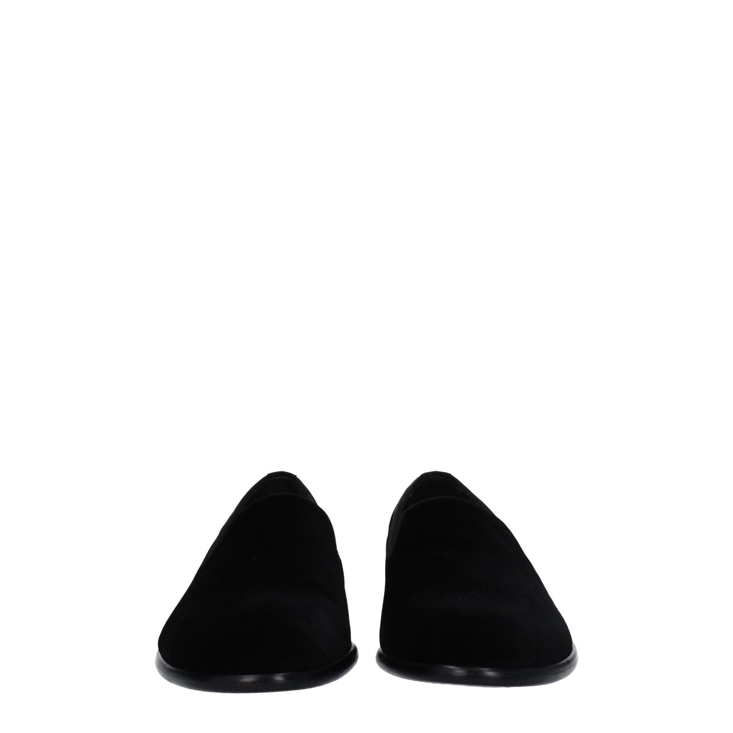Black Velvet Slip-On Loafers