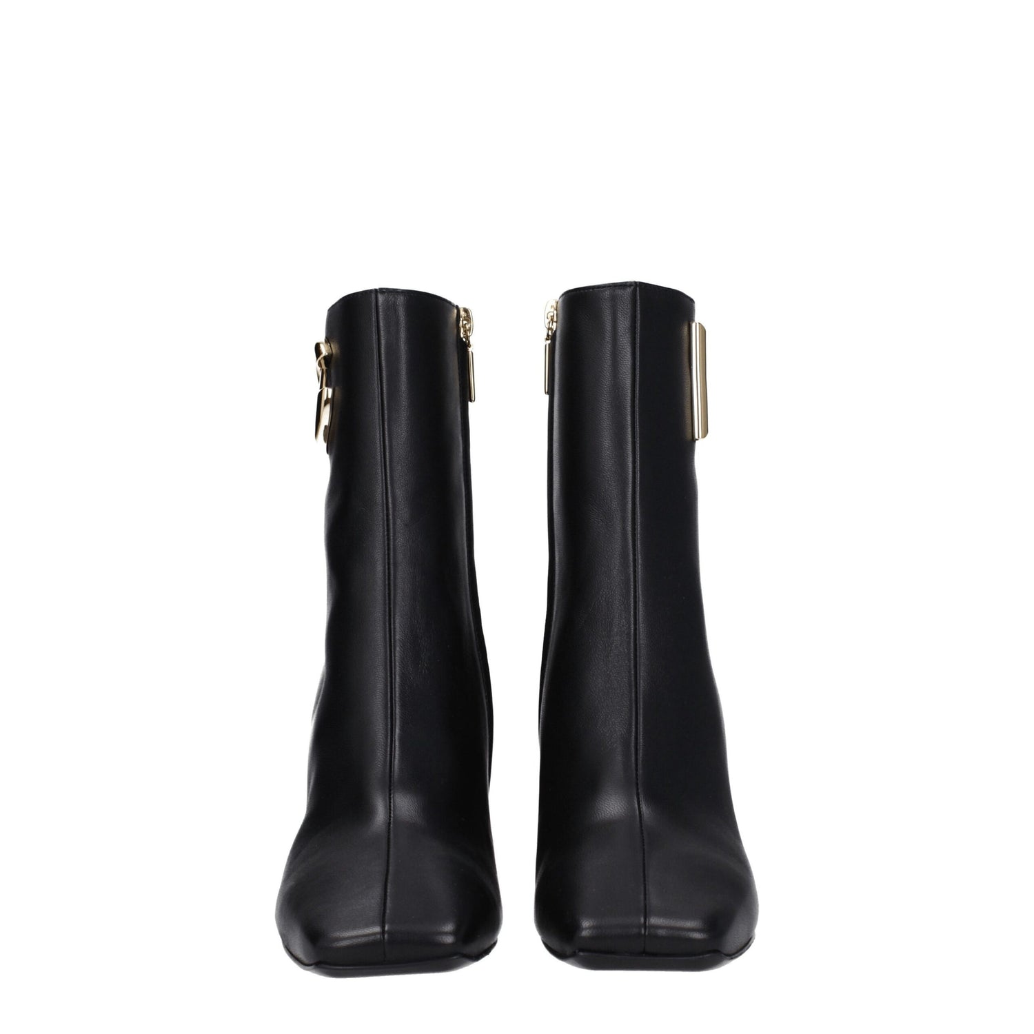 Black Leather Ankle Boots