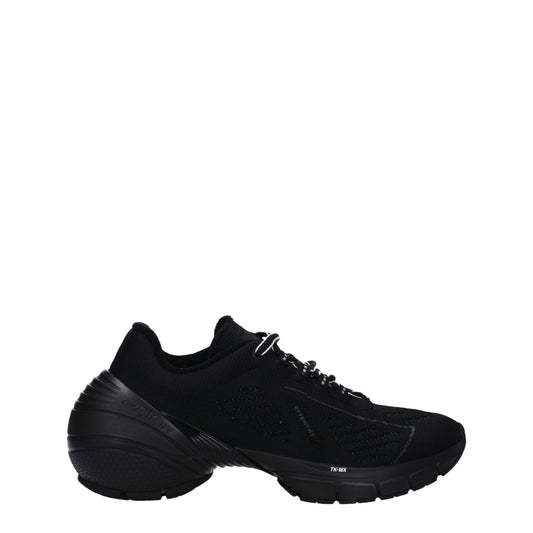 Black Fabric Athletic Sneakers