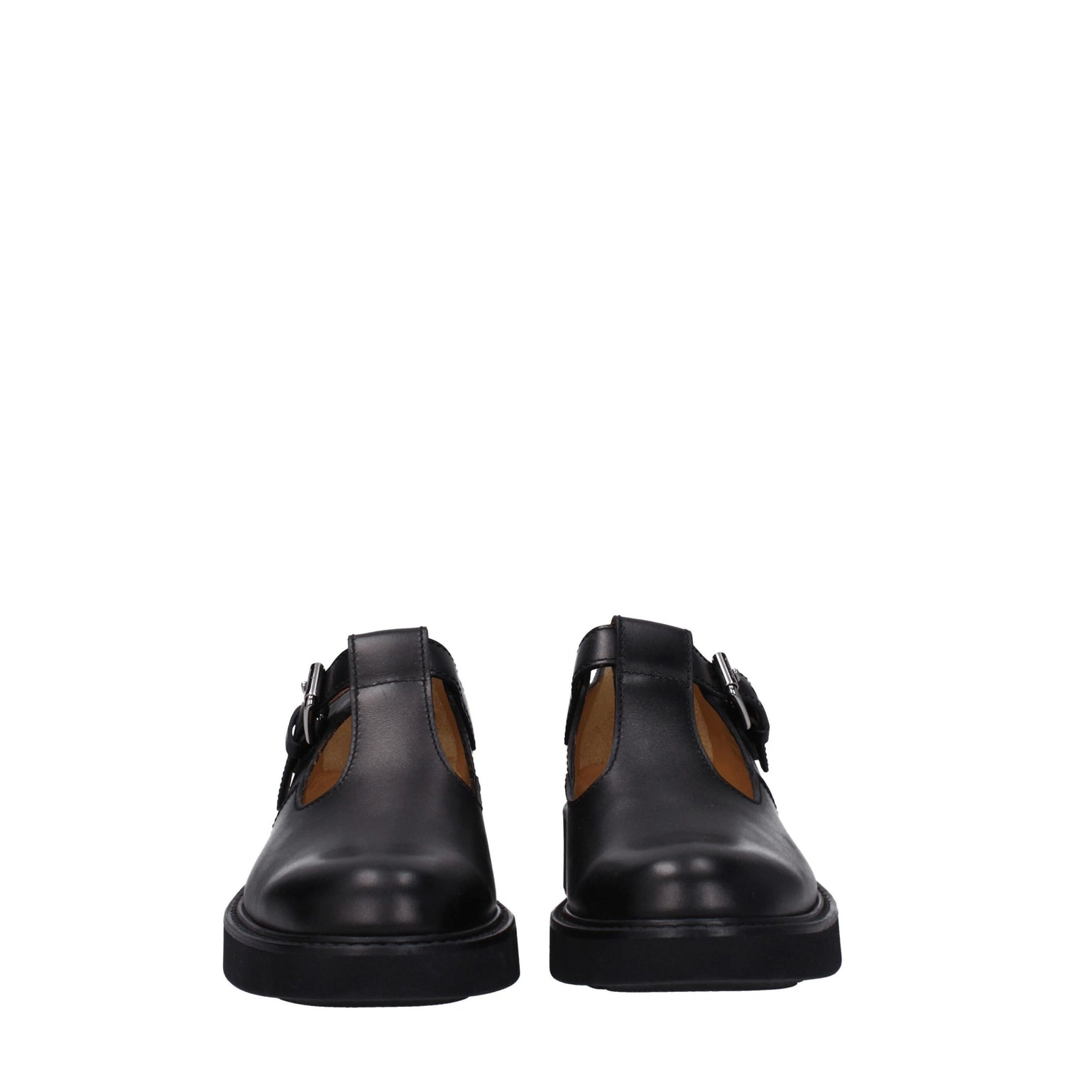 Black Leather Oxfords And Derbies