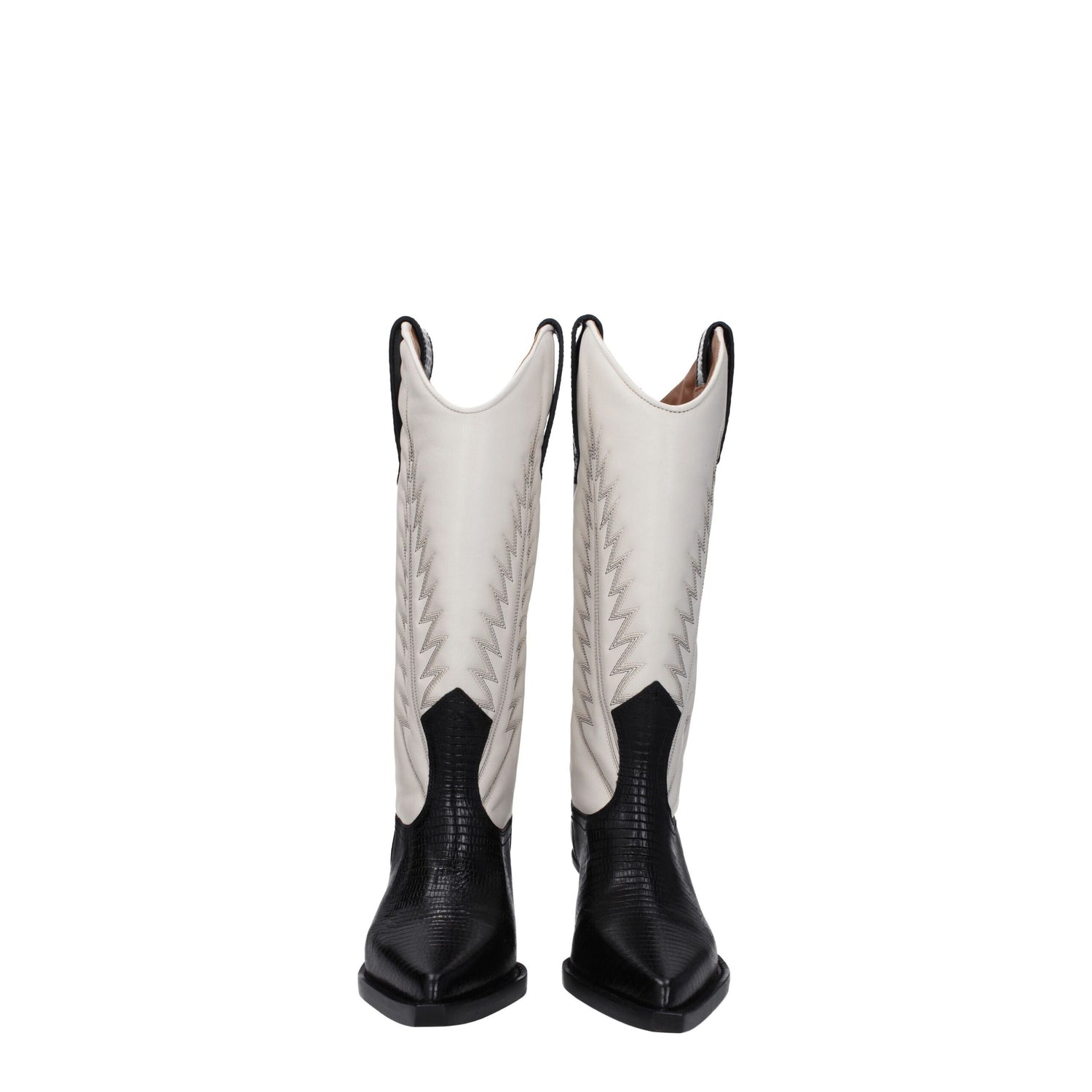Beige Leather Boots