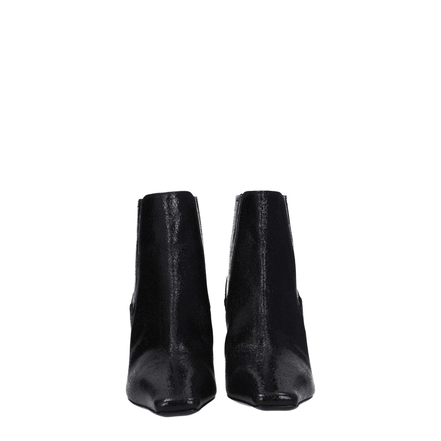 Black Leather Ankle Boots