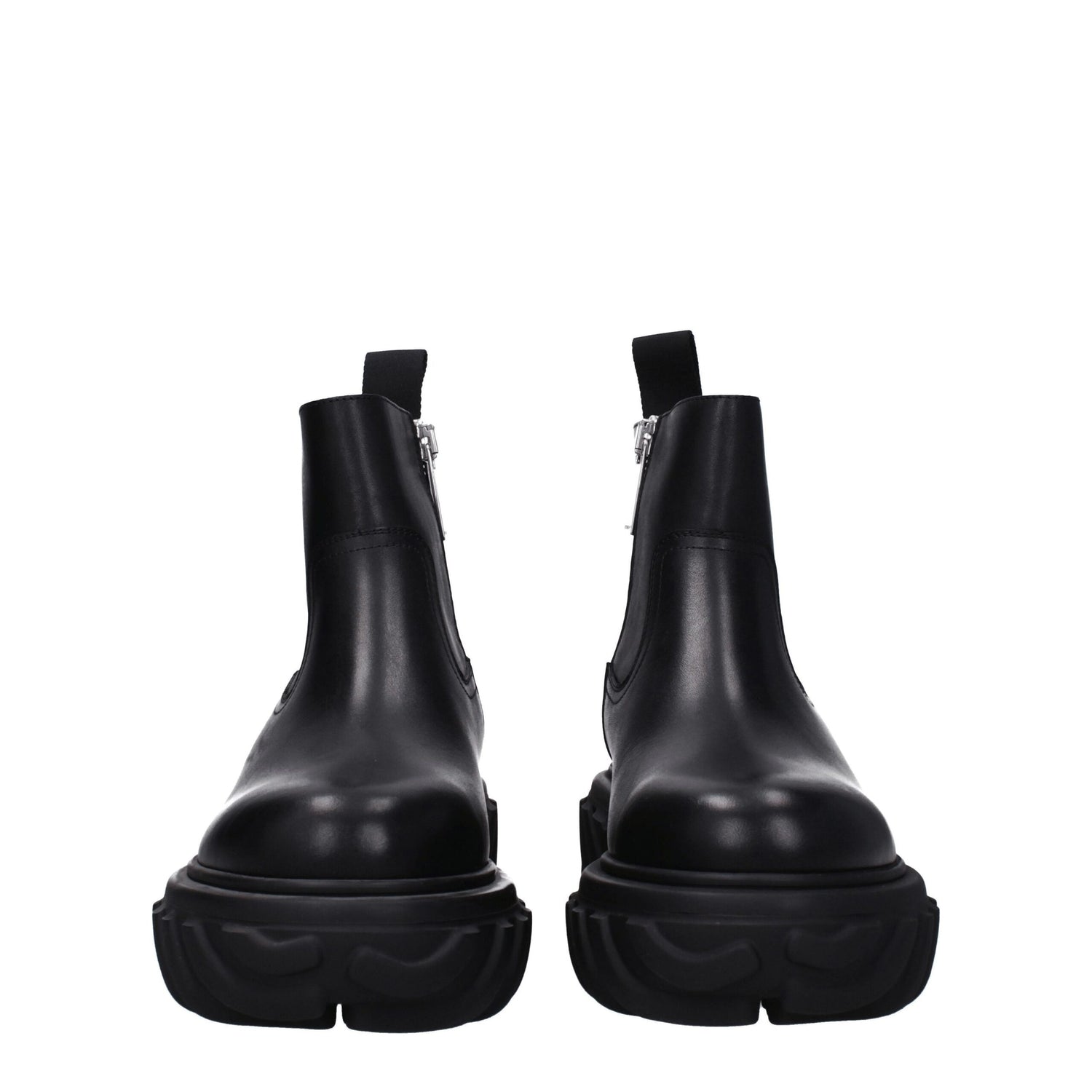 Black Leather Ankle Boots