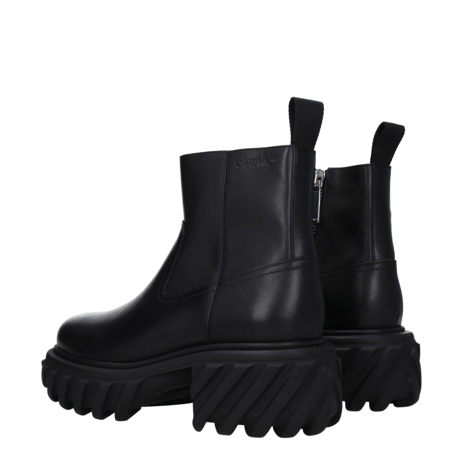 Black Leather Ankle Boots