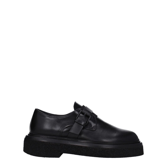 Black Leather Oxfords And Derbies