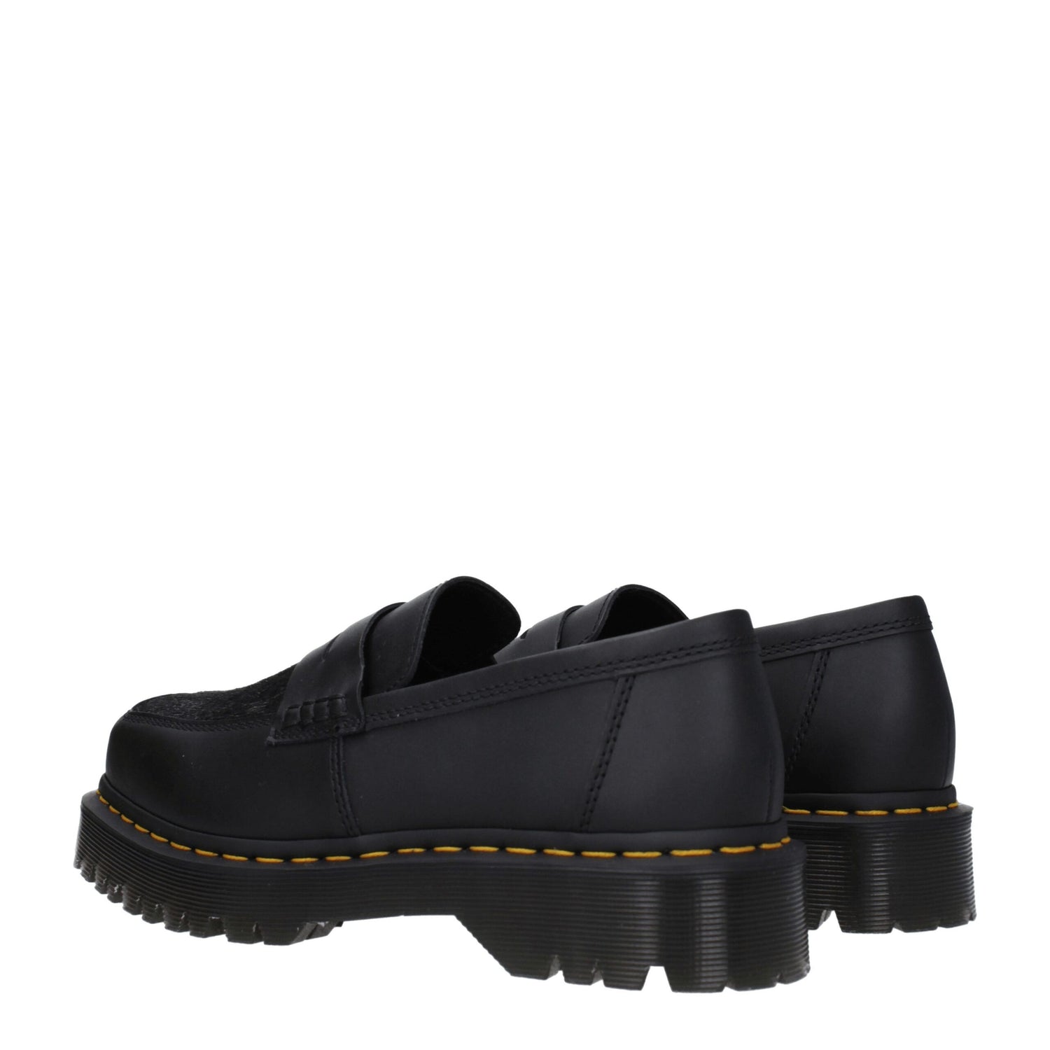 Black Leather Slip-On Loafers