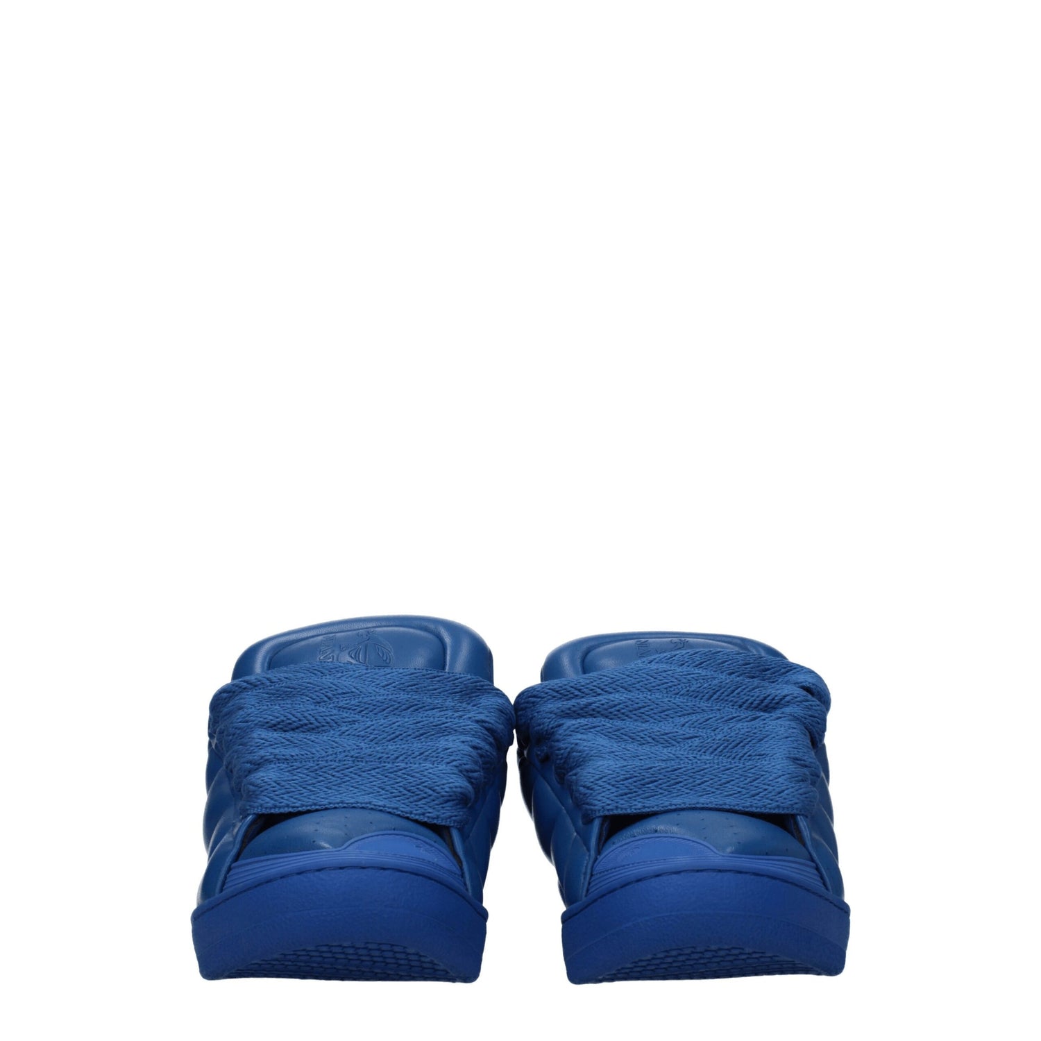 Blue Leather Low Tops