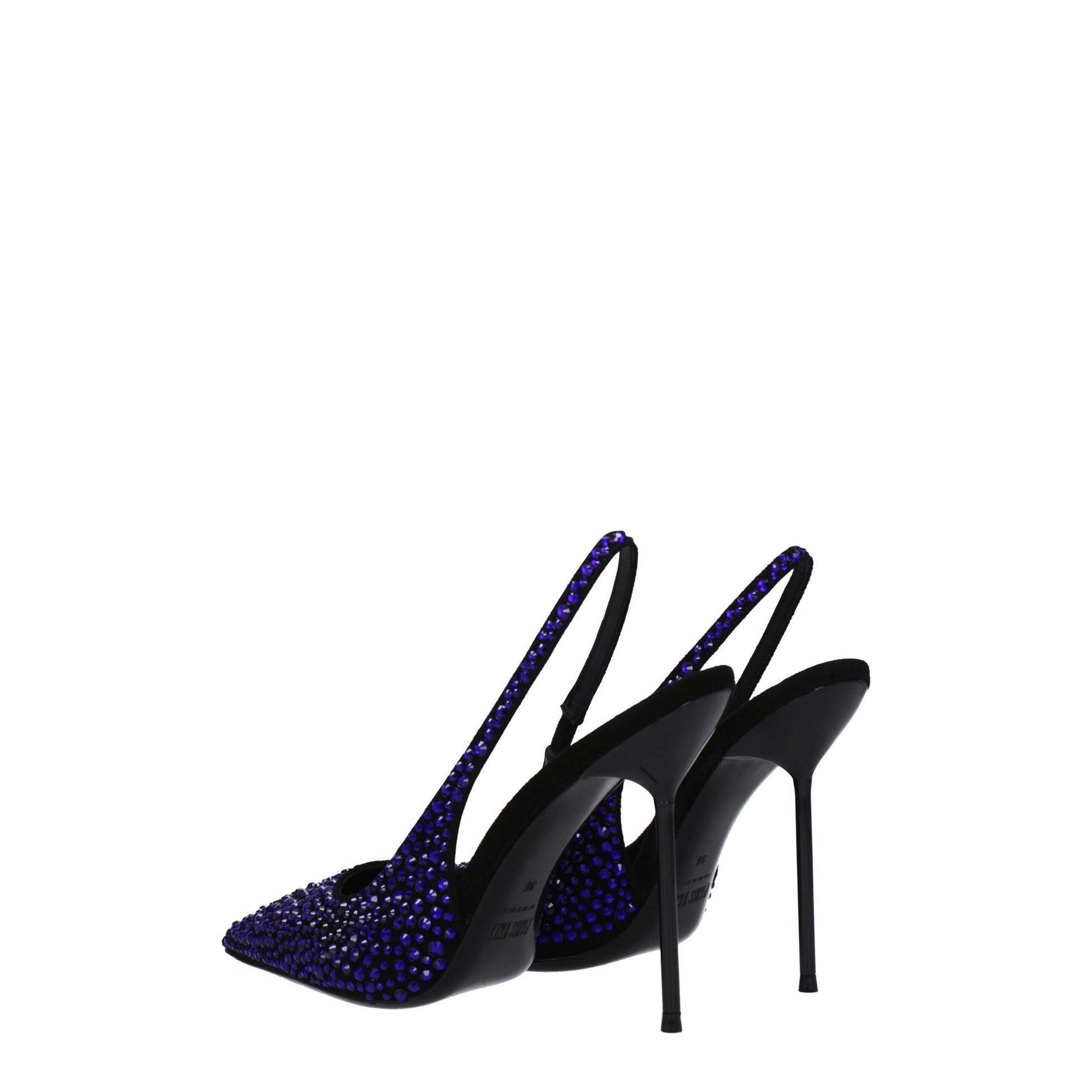 Black Leather High Heel Pumps