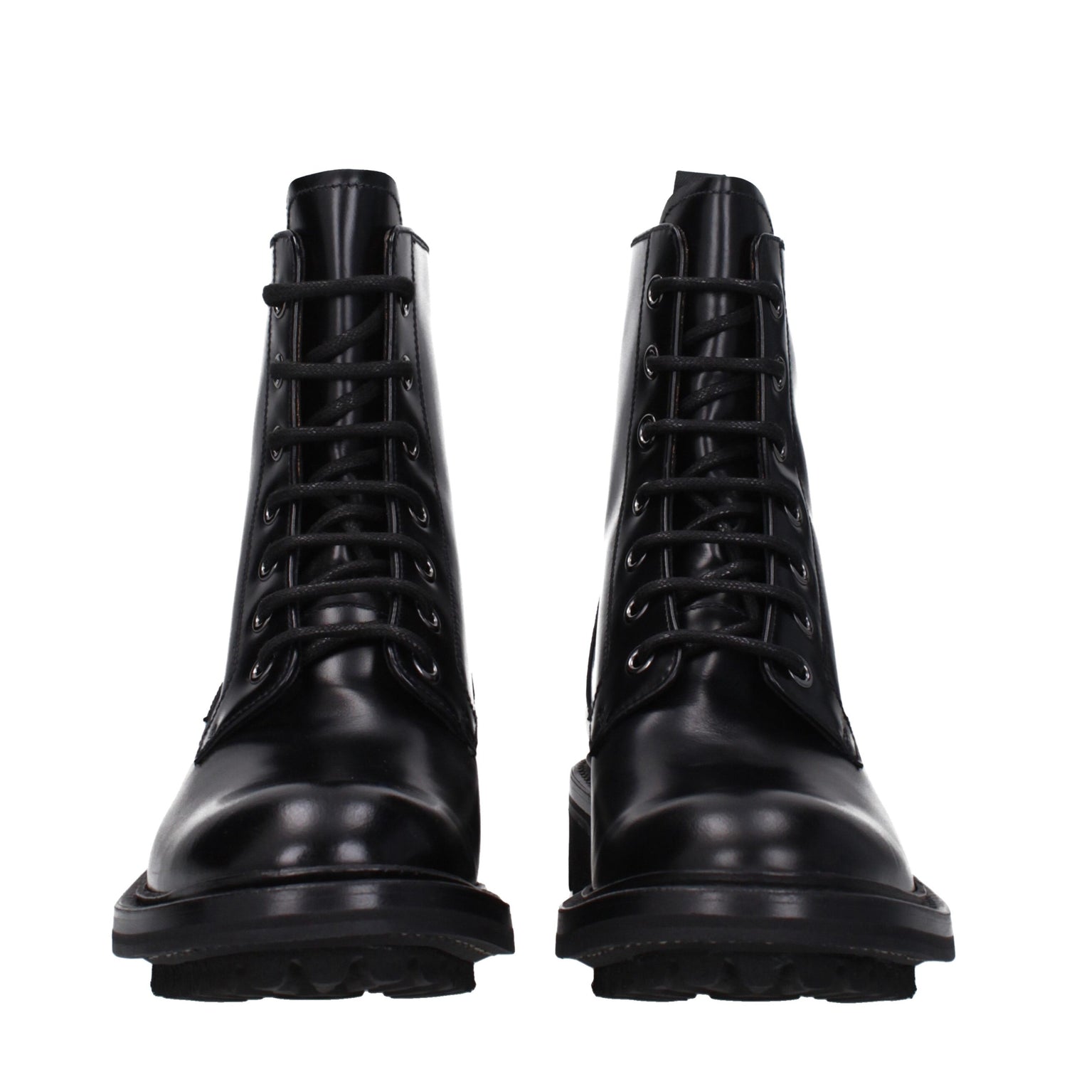 Black Leather Ankle Boots