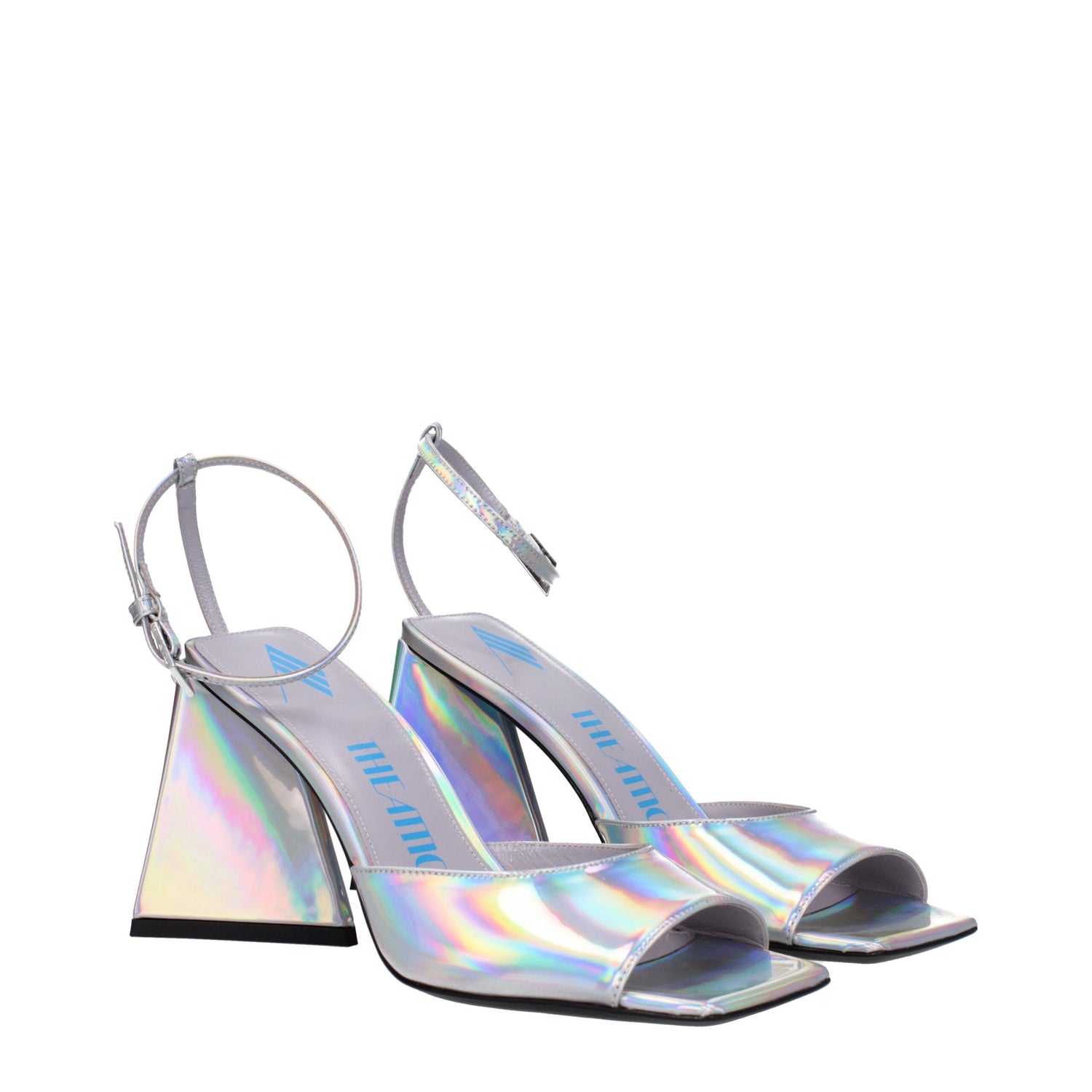 Gray Leather Platforms