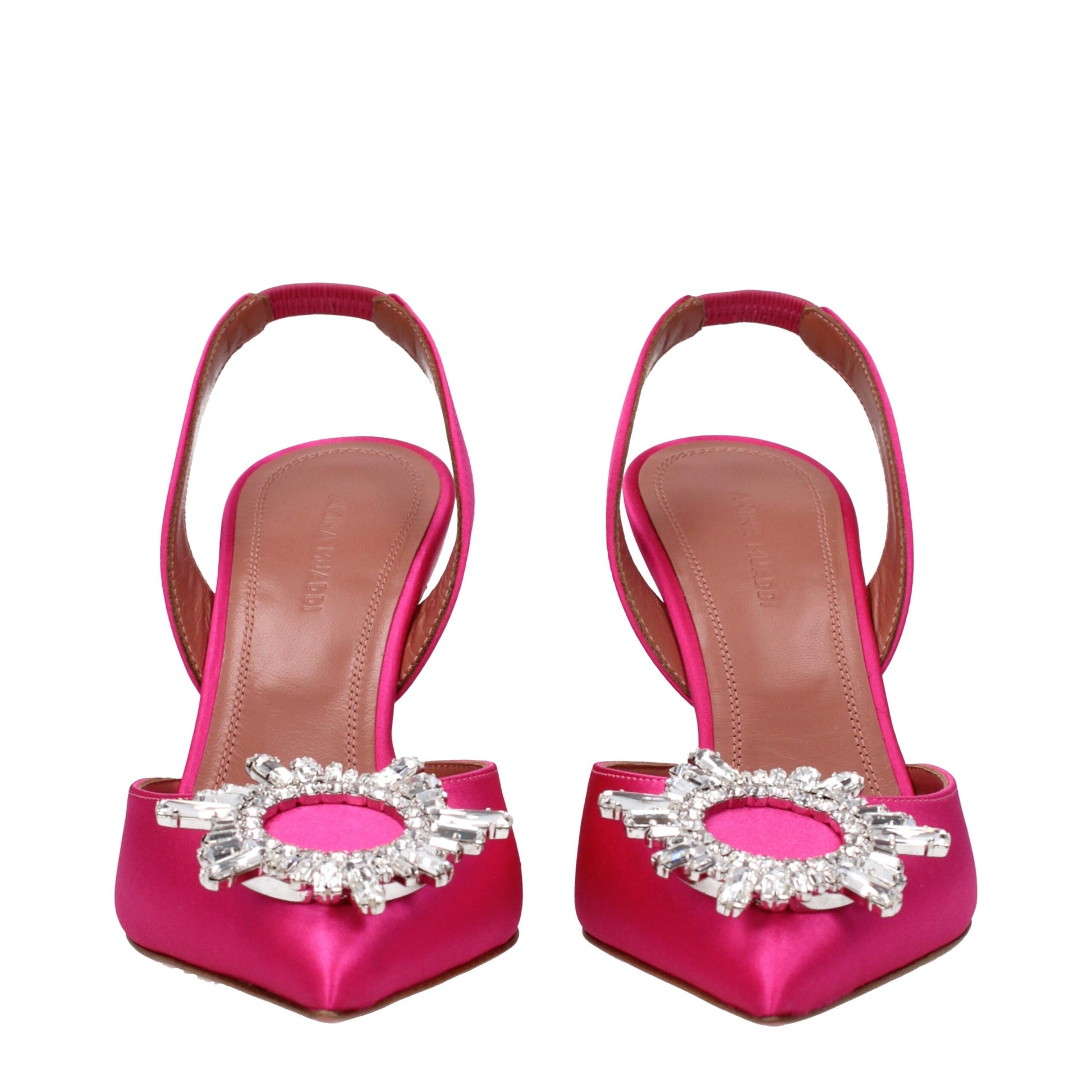 Pink Satin High Heel Pumps