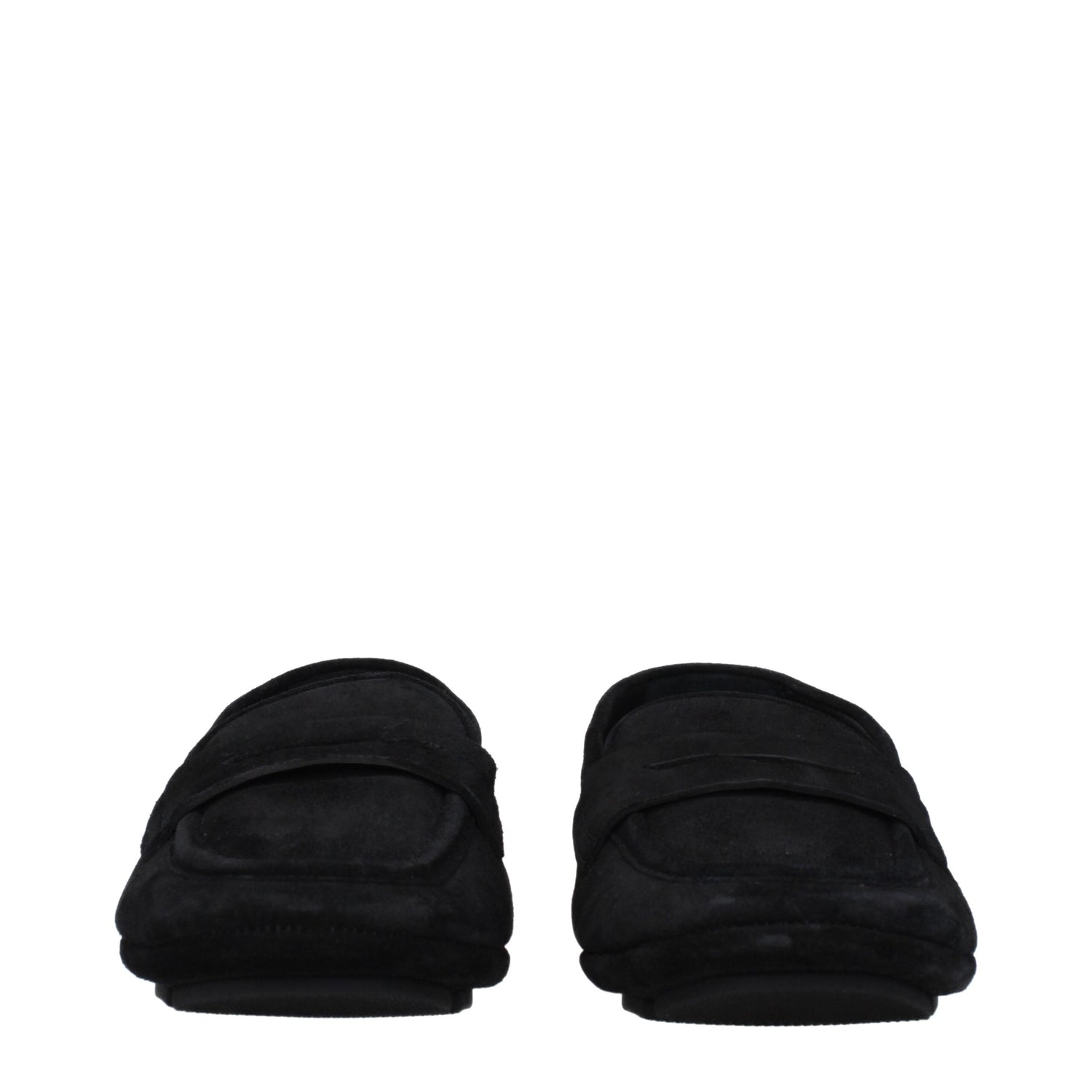 Black Leather Slip-On Loafers