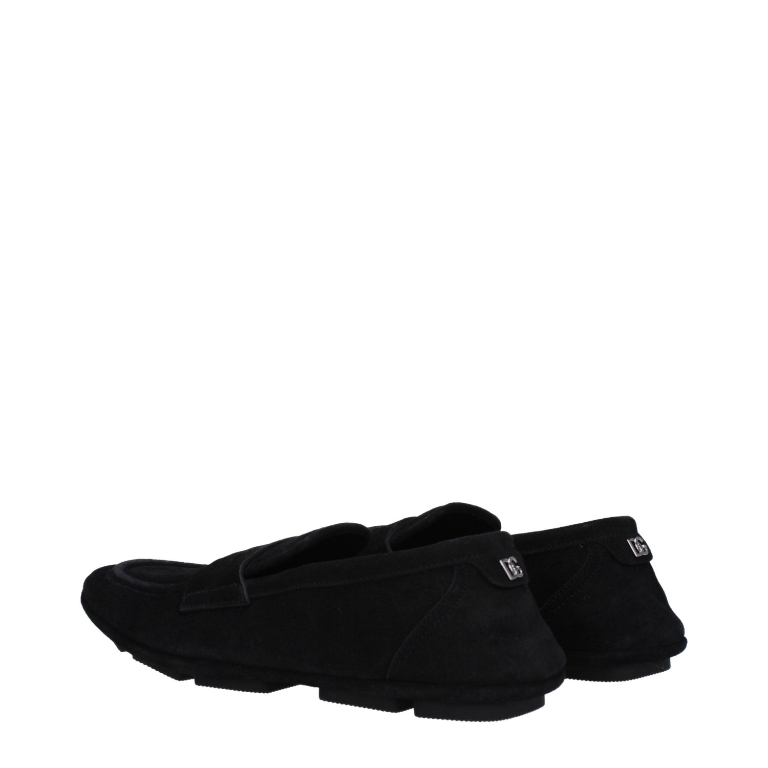 Black Leather Slip-On Loafers