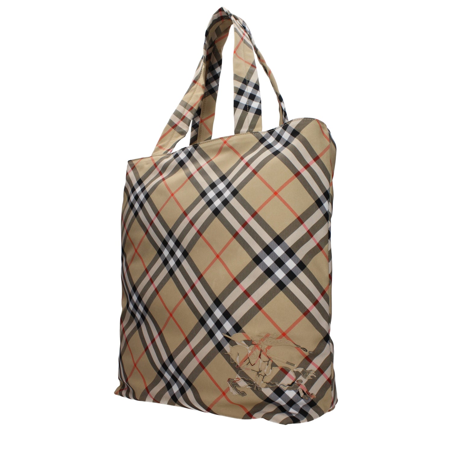 Beige Fabric Shoulder Bags