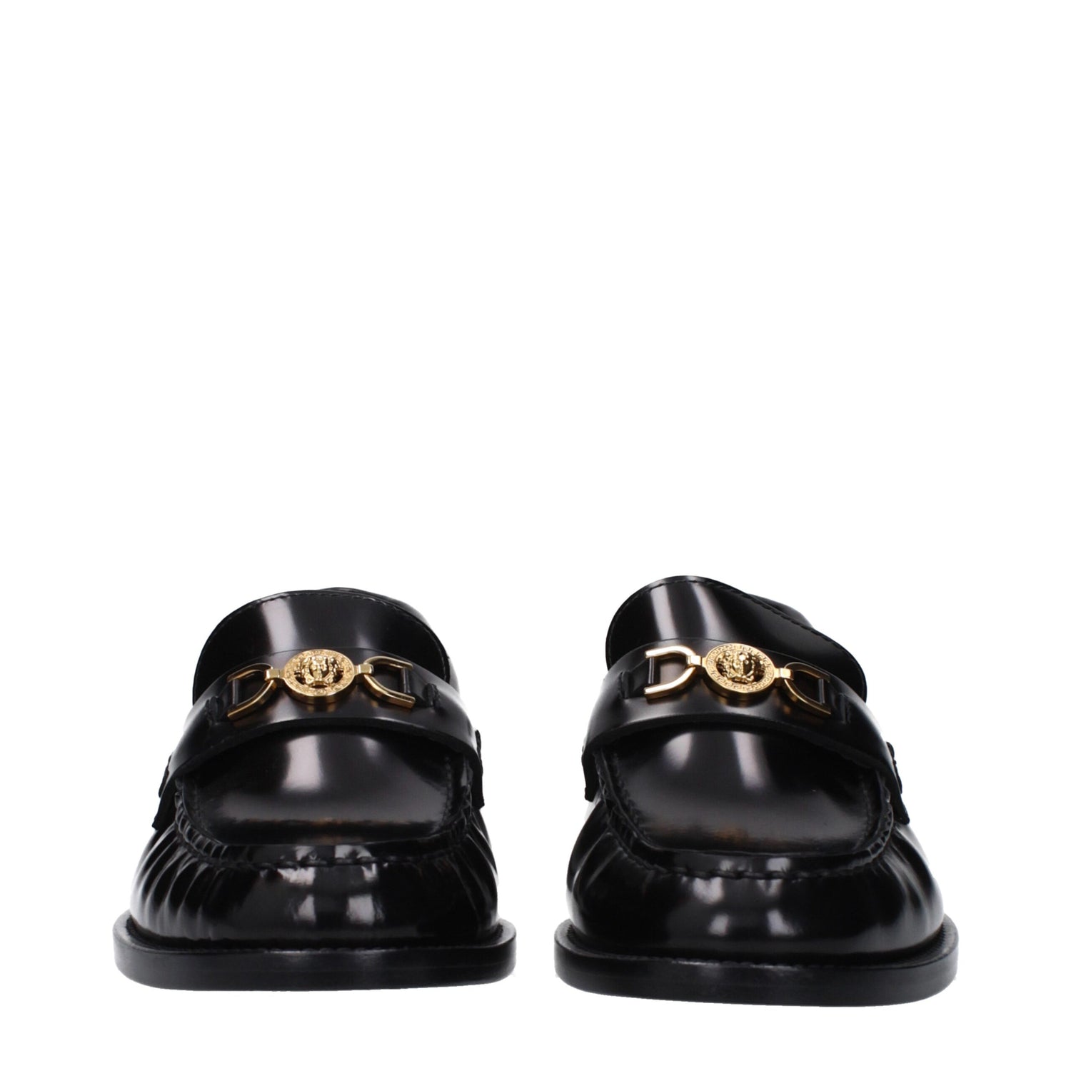 Black Leather Slip-On Loafers