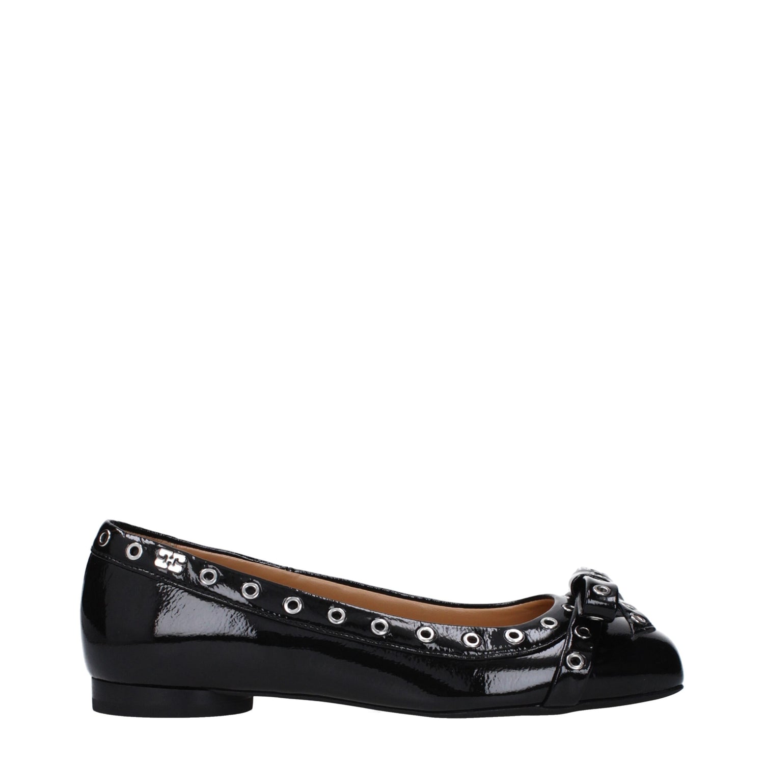 Black Leather Ballet Flats