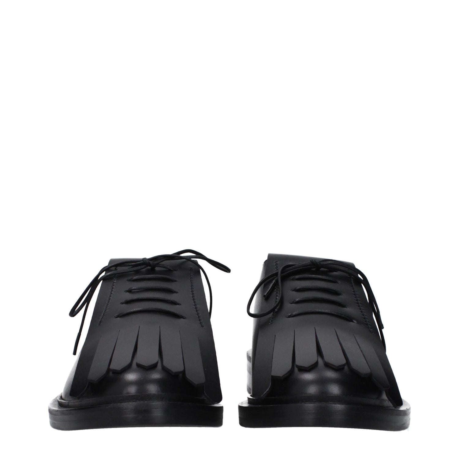 Black Leather Oxfords And Derbies