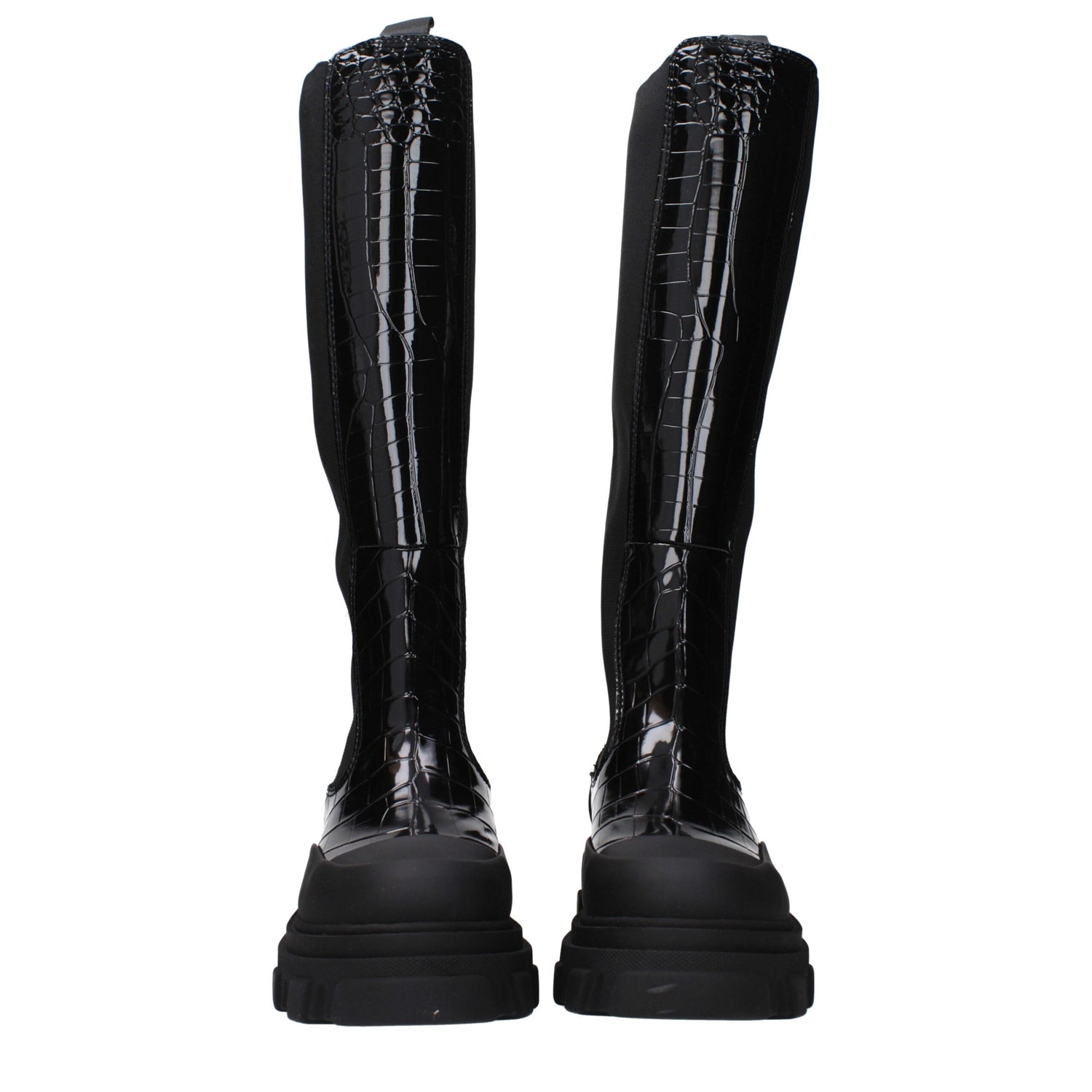 Black Leather Over The Knee