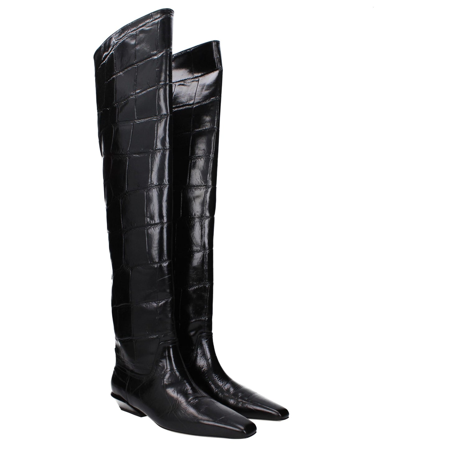 Black Leather Over The Knee