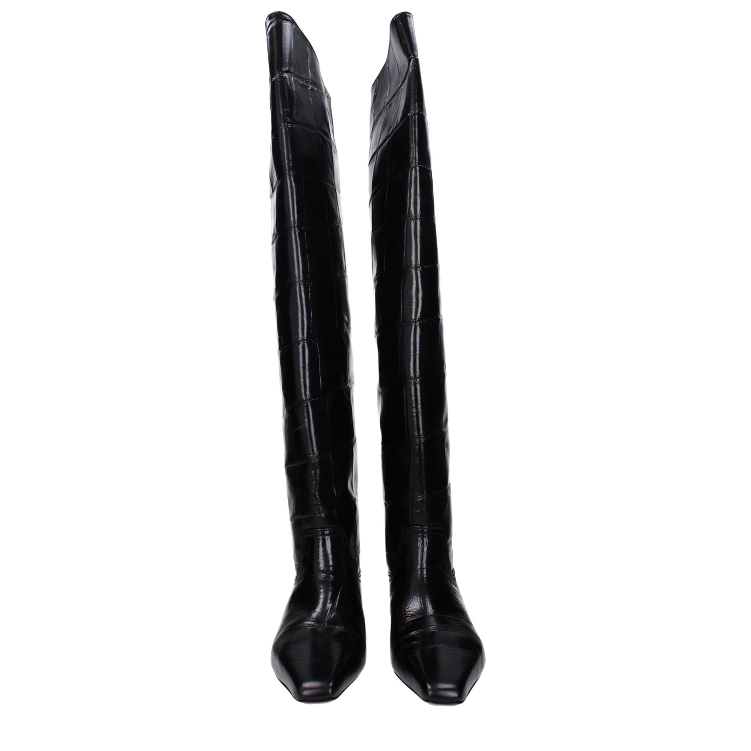 Black Leather Over The Knee
