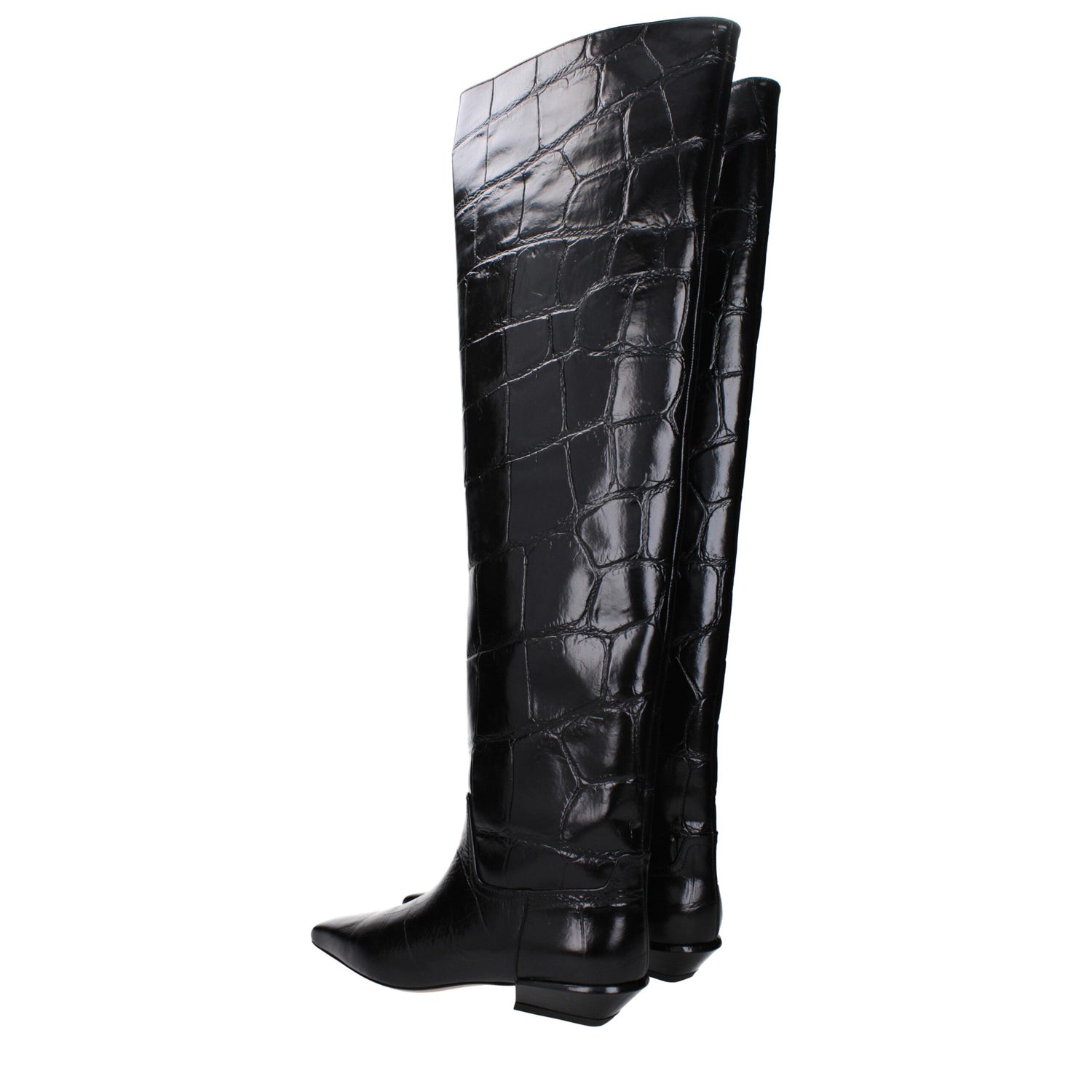 Black Leather Over The Knee