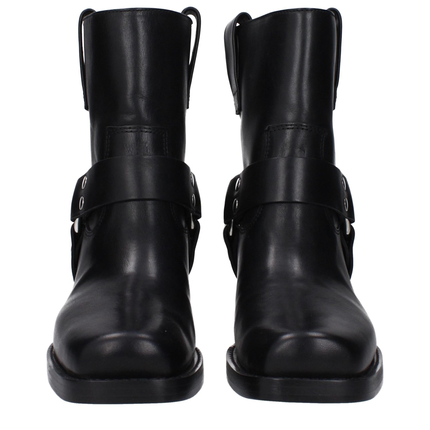 Black Leather Ankle Boots