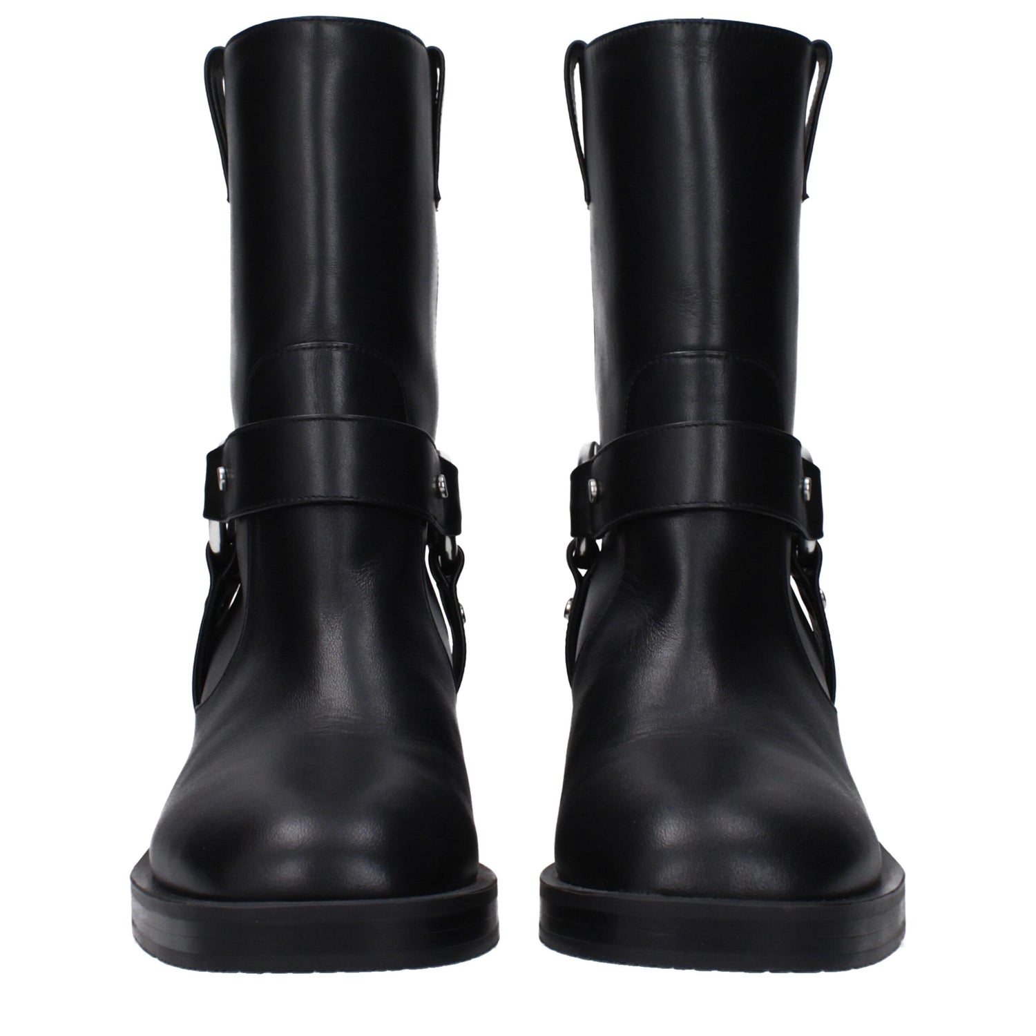 Black Leather Ankle Boots