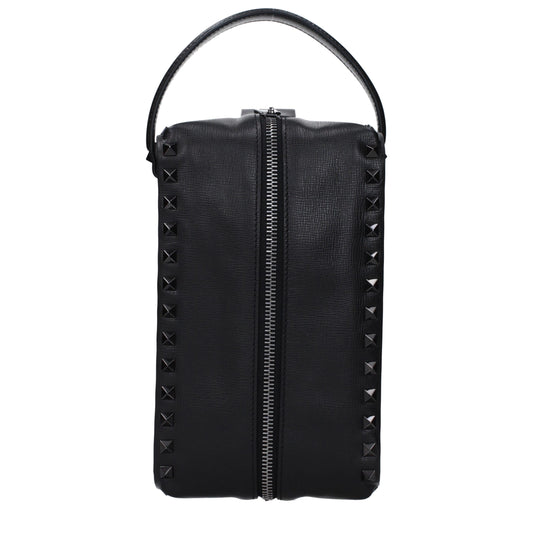 Black Leather Clutch Bag