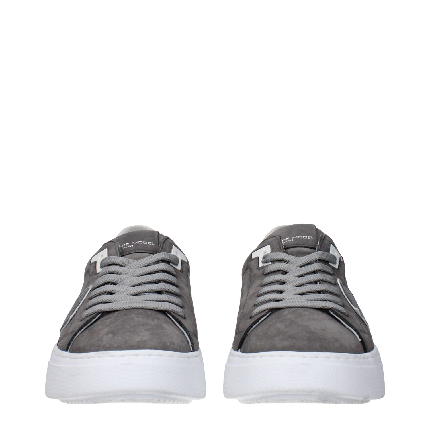 Gray Leather Sneakers