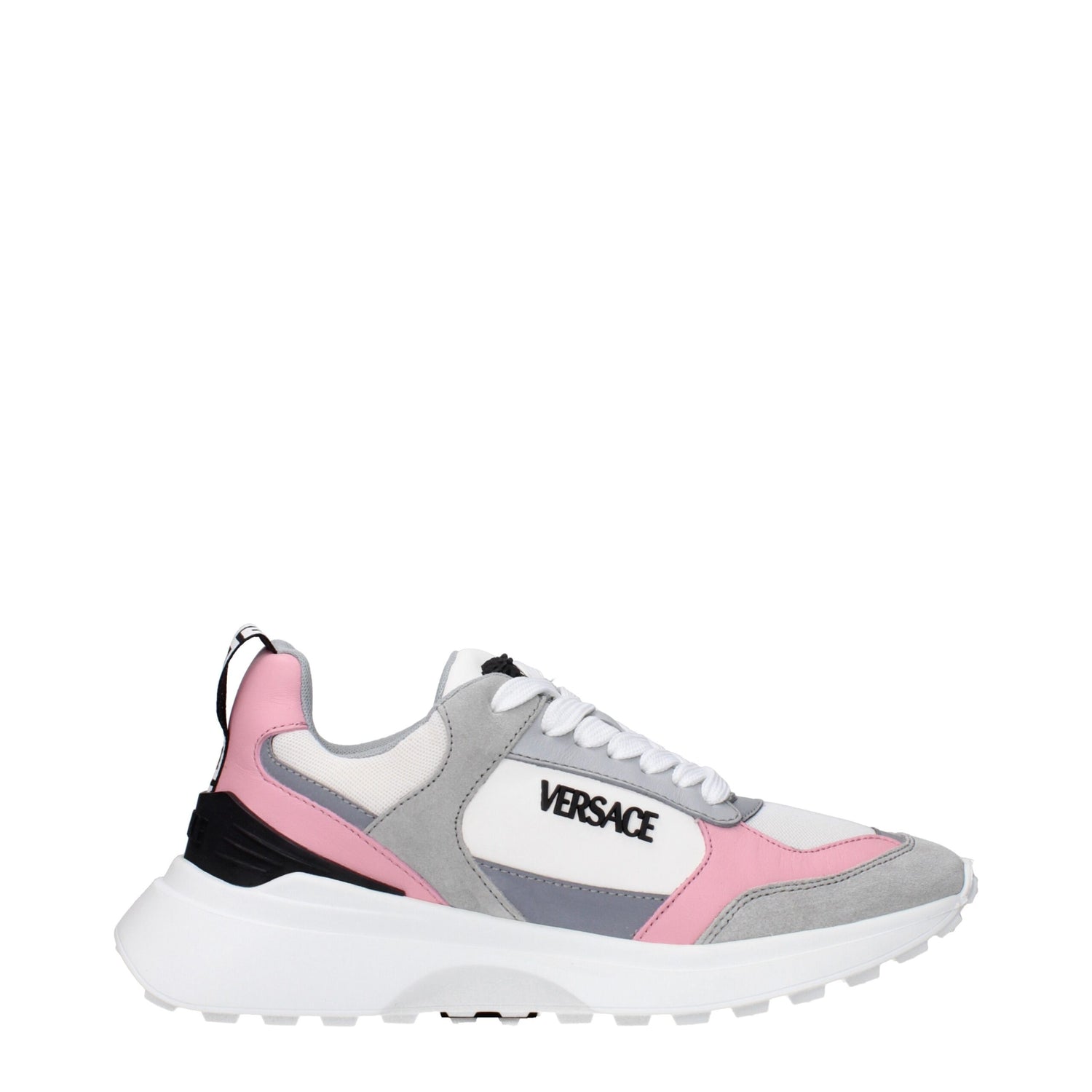 White Fabric Sneakers