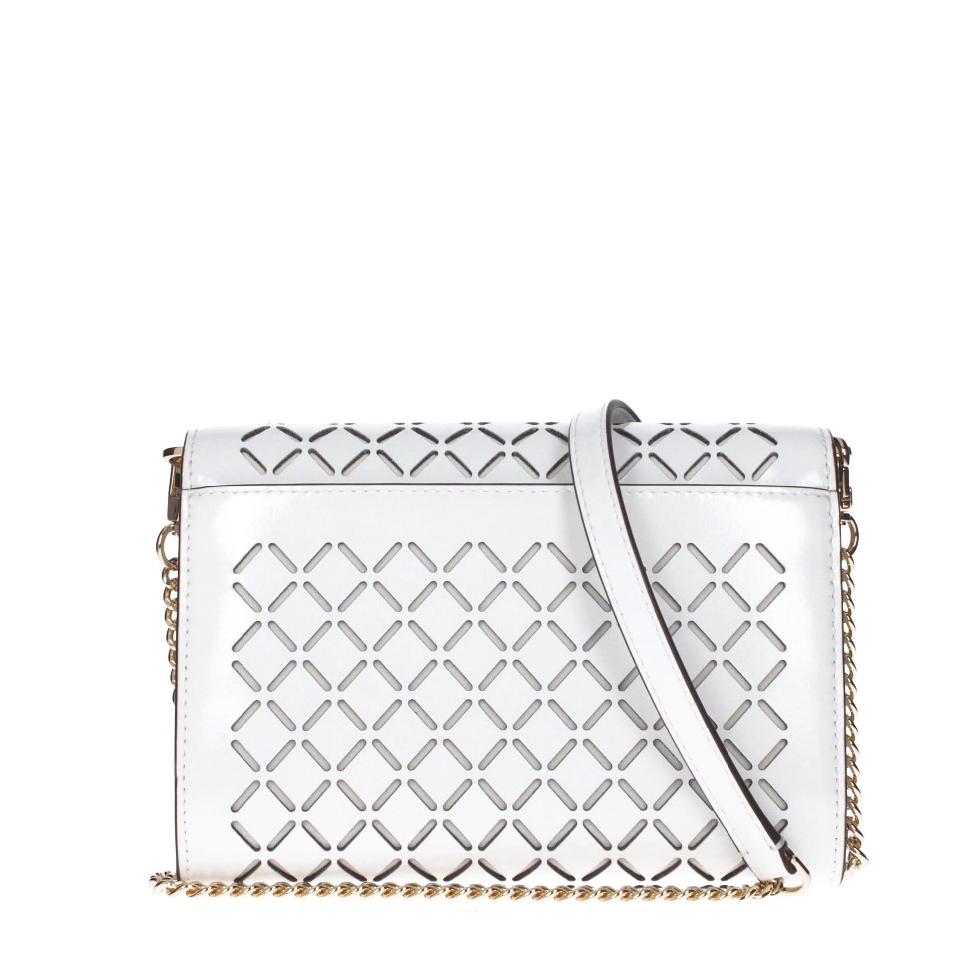 White Leather Clutch Bags