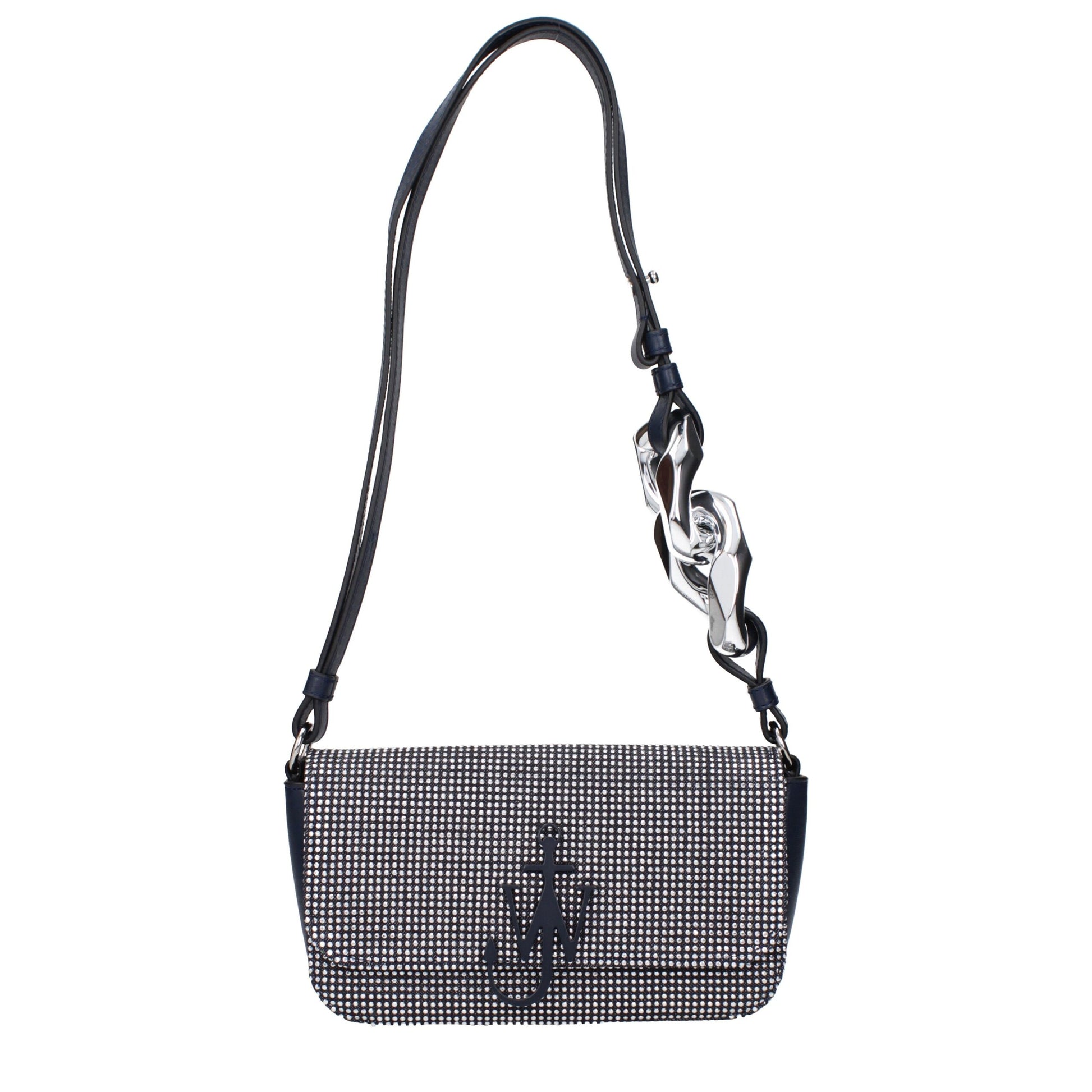 Blue Fabric Shoulder Bags