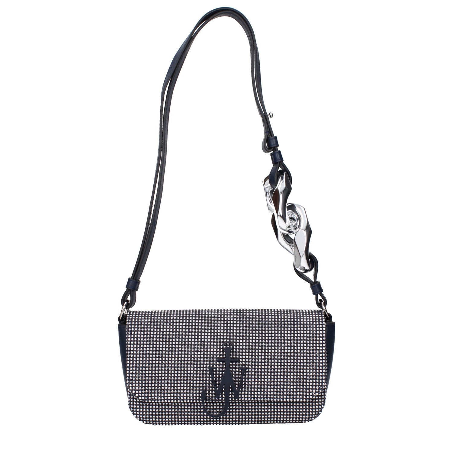 Blue Fabric Shoulder Bags