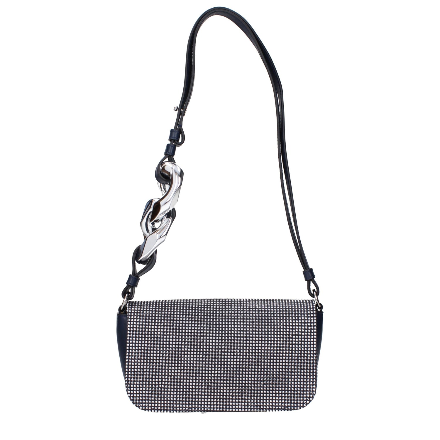 Blue Fabric Shoulder Bags