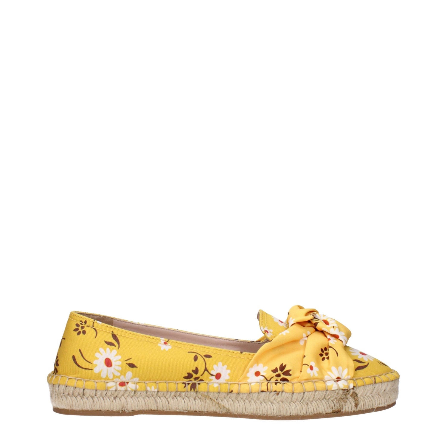 Yellow Fabric Espadrilles