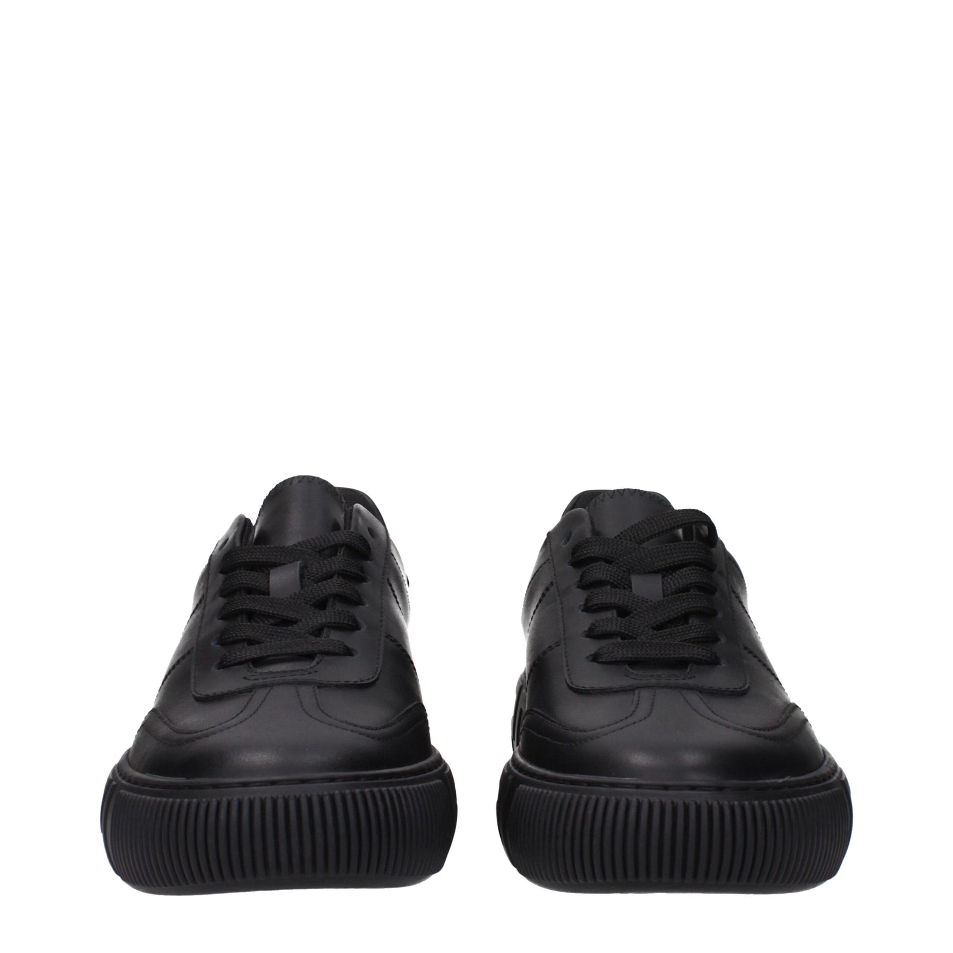 Black Leather Low Tops