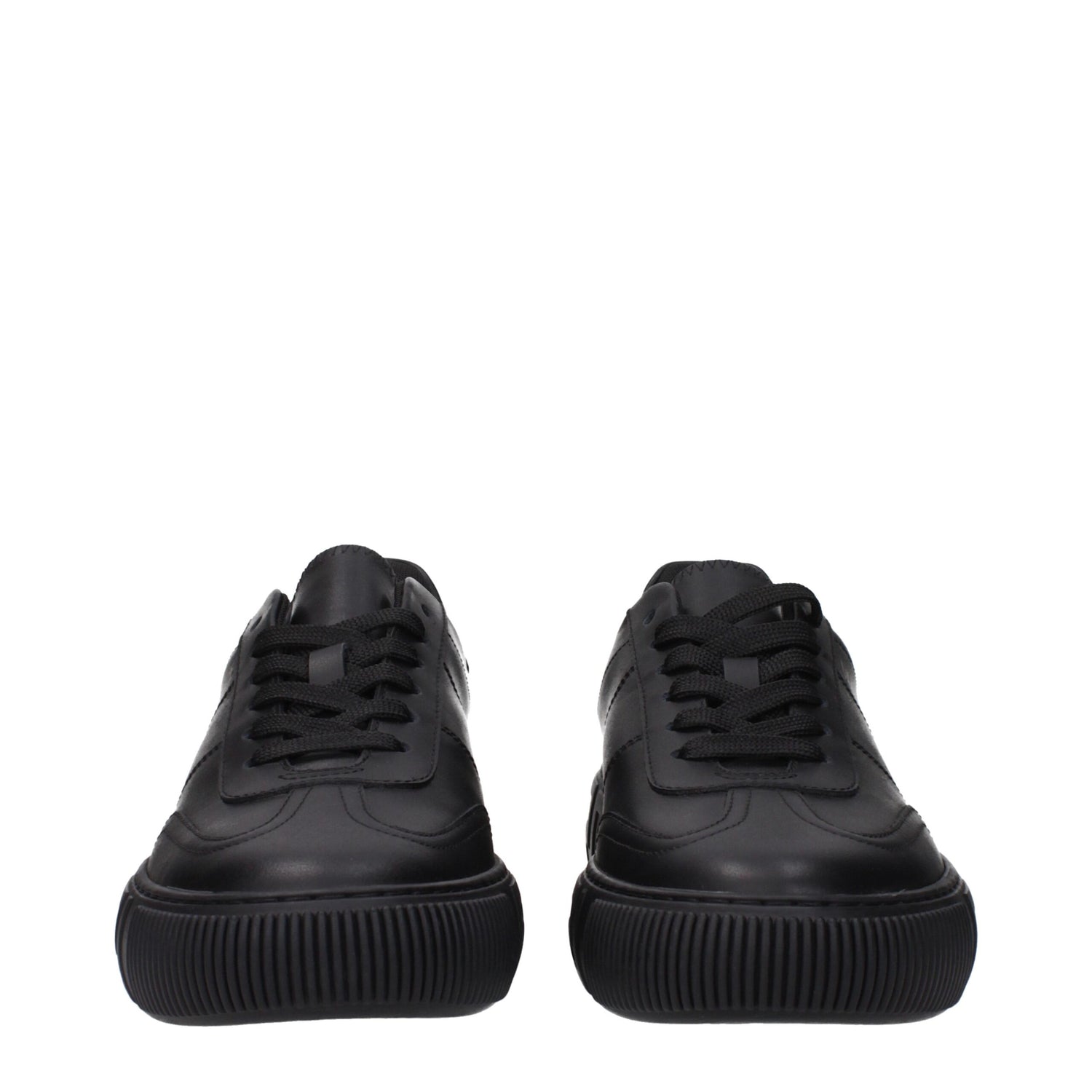 Black Leather Low Tops