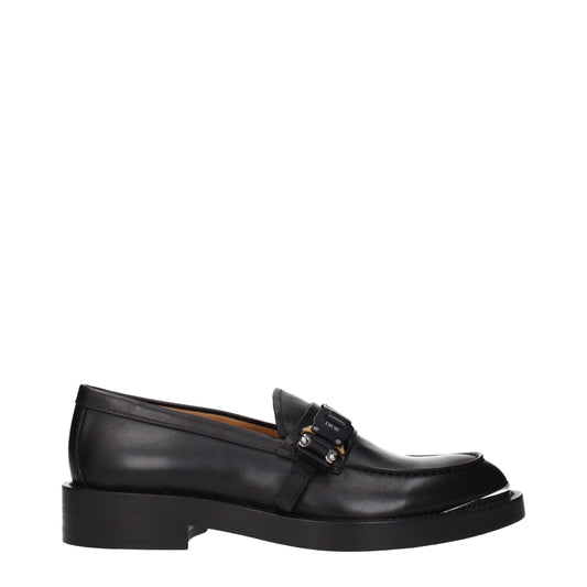 Black Leather Slip-On Loafers